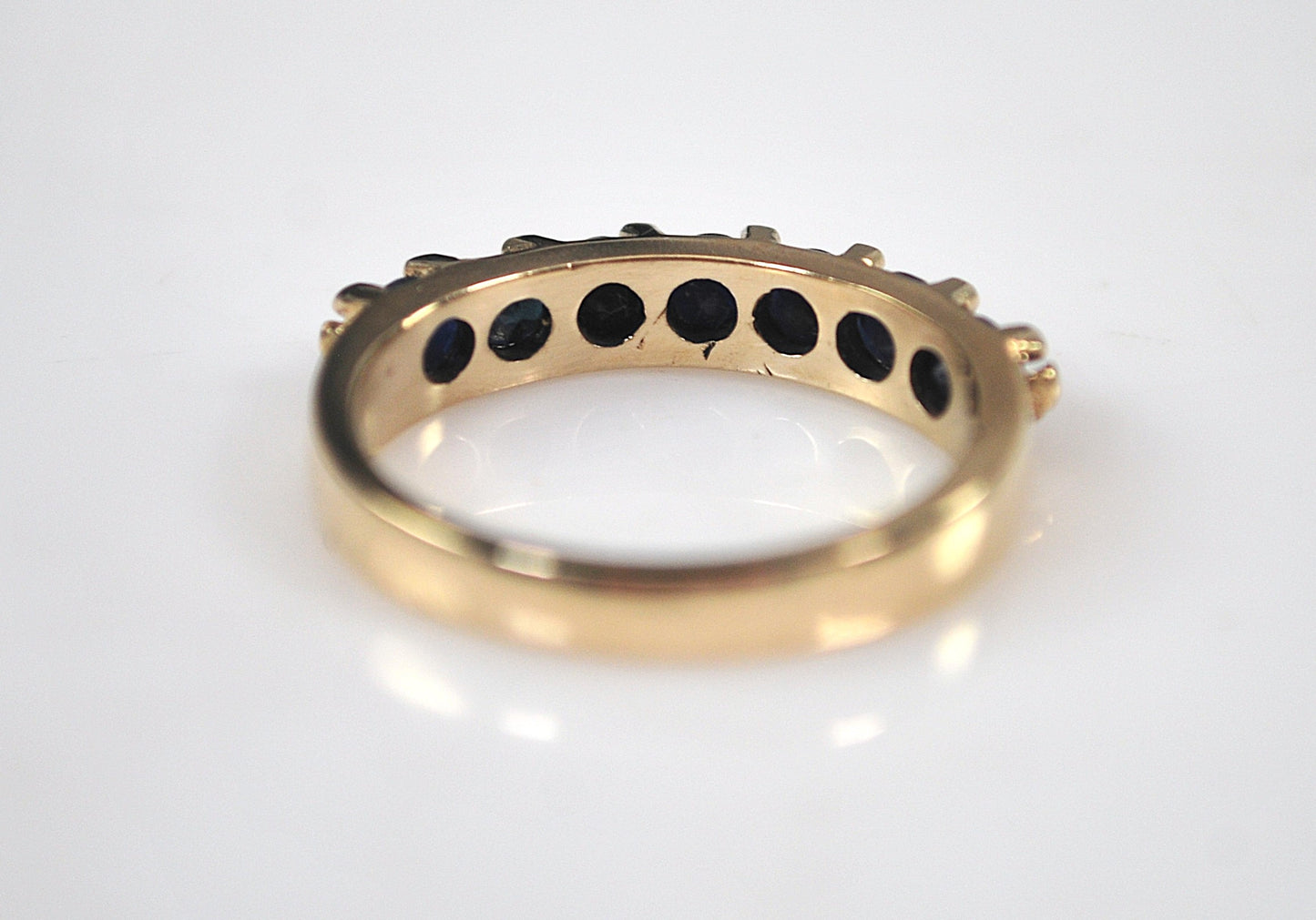 14K Yellow Gold Genuine Sapphire Ring