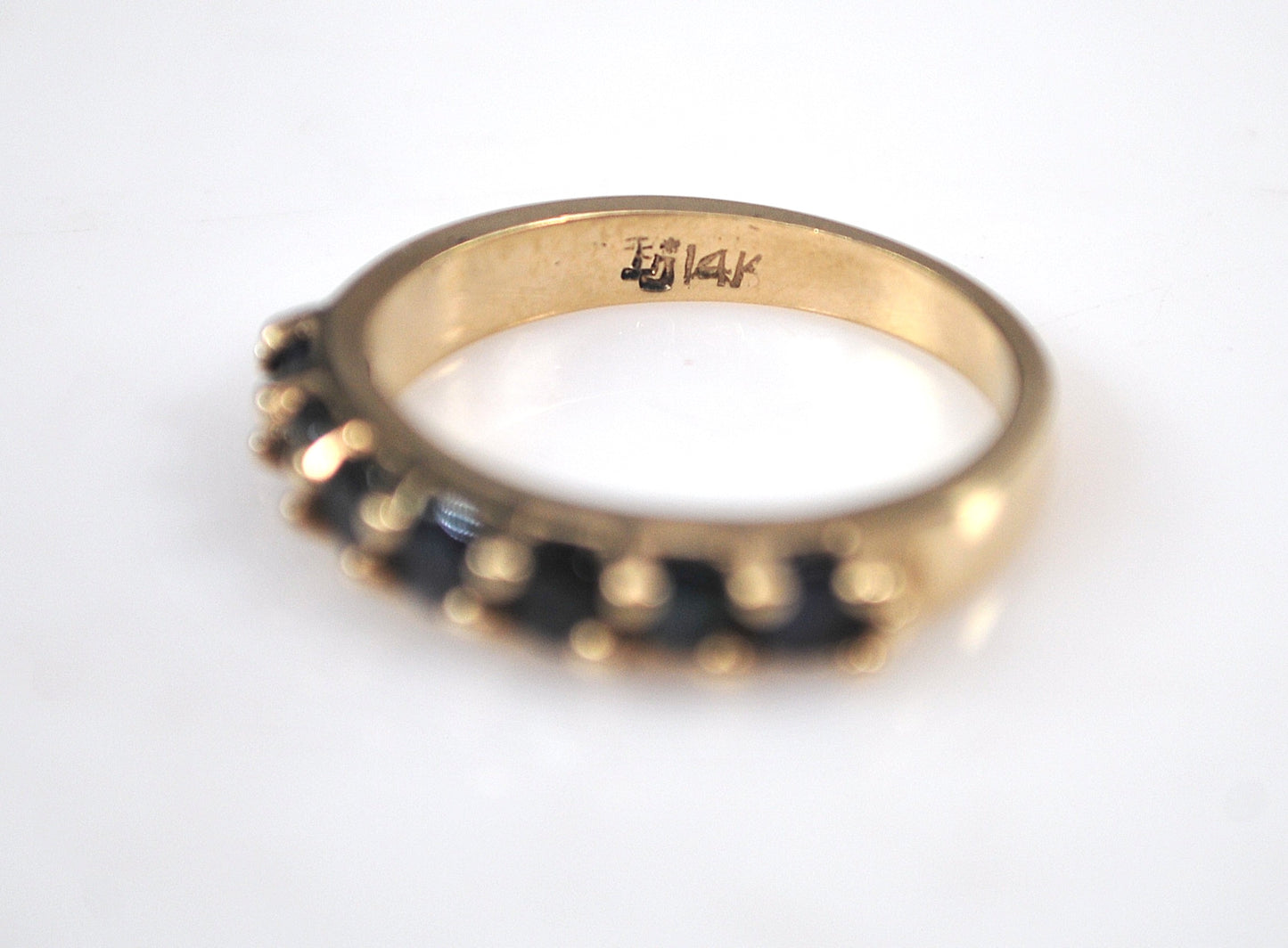 14K Yellow Gold Genuine Sapphire Ring