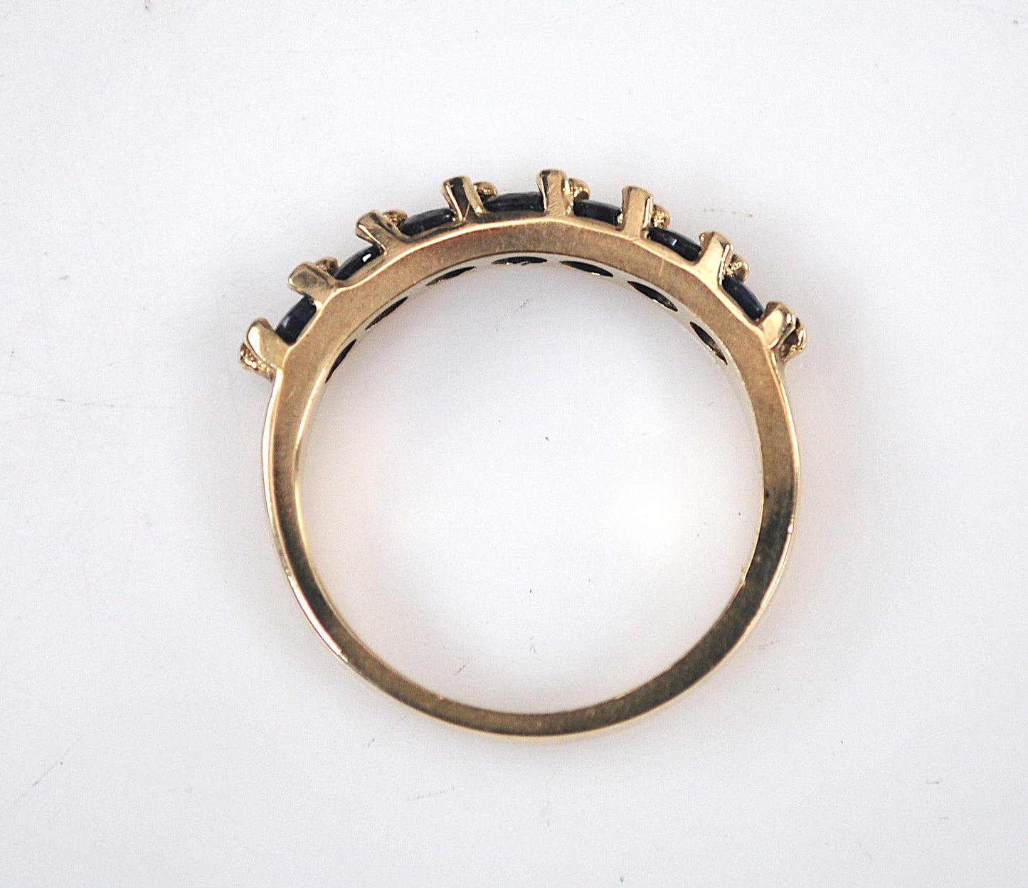 14K Yellow Gold Genuine Sapphire Ring