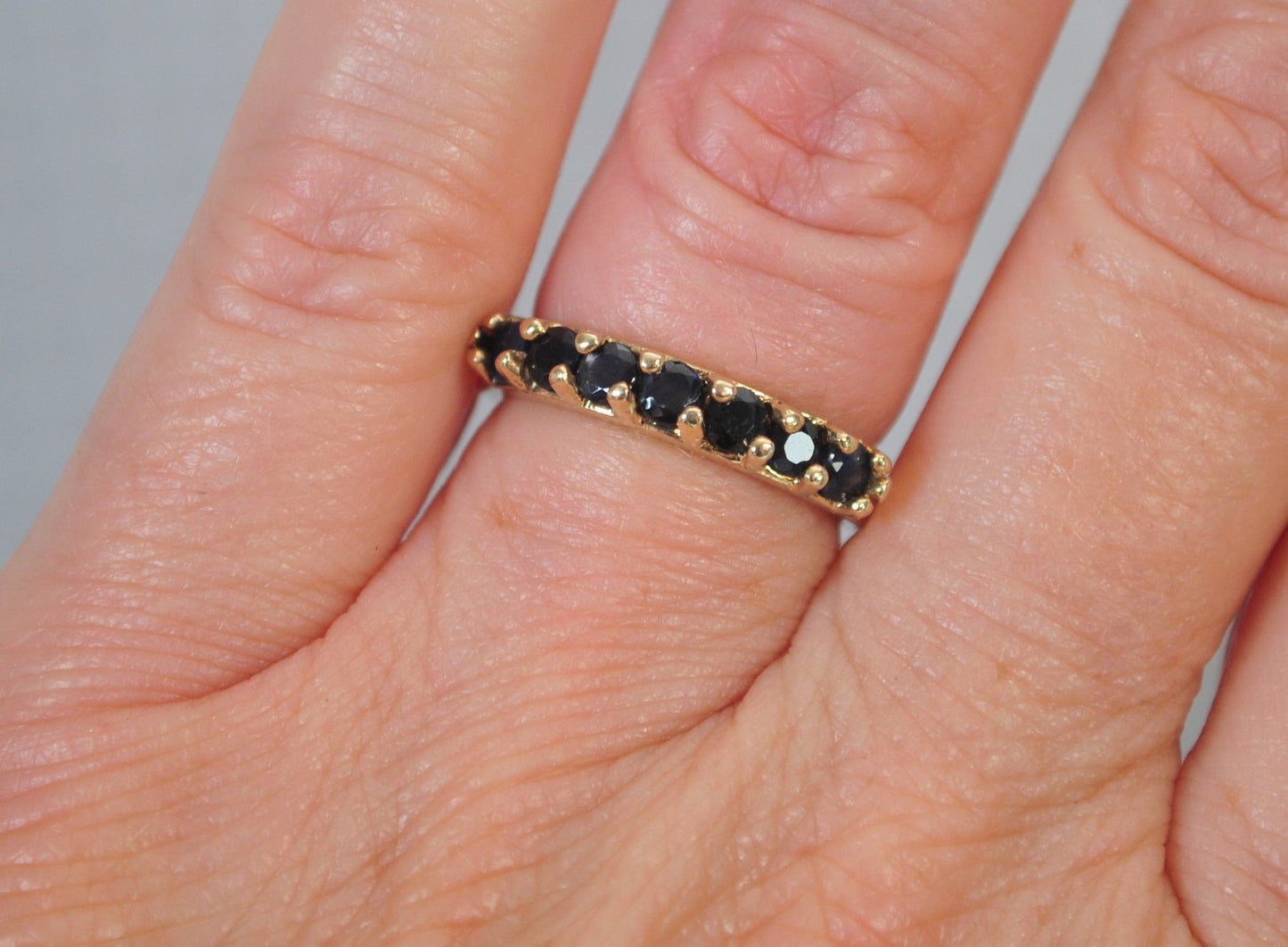 14K Yellow Gold Genuine Sapphire Ring