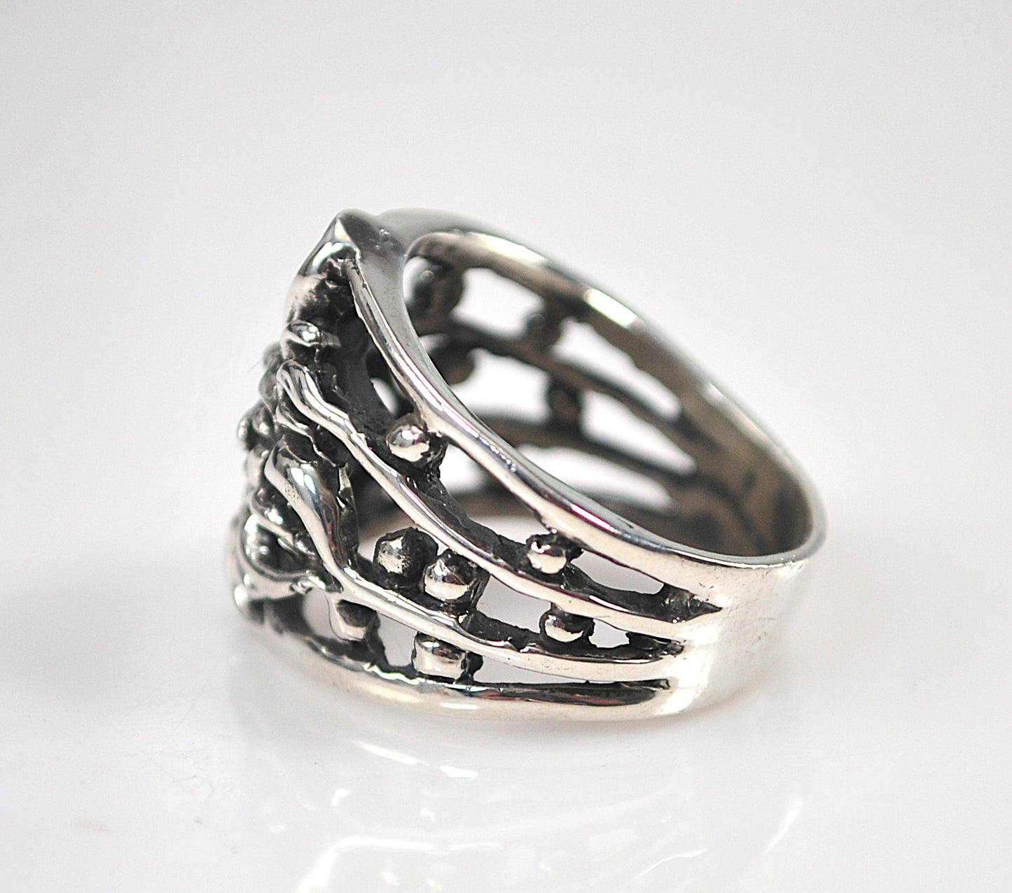 Celestial Sun Star Sterling Silver Ring