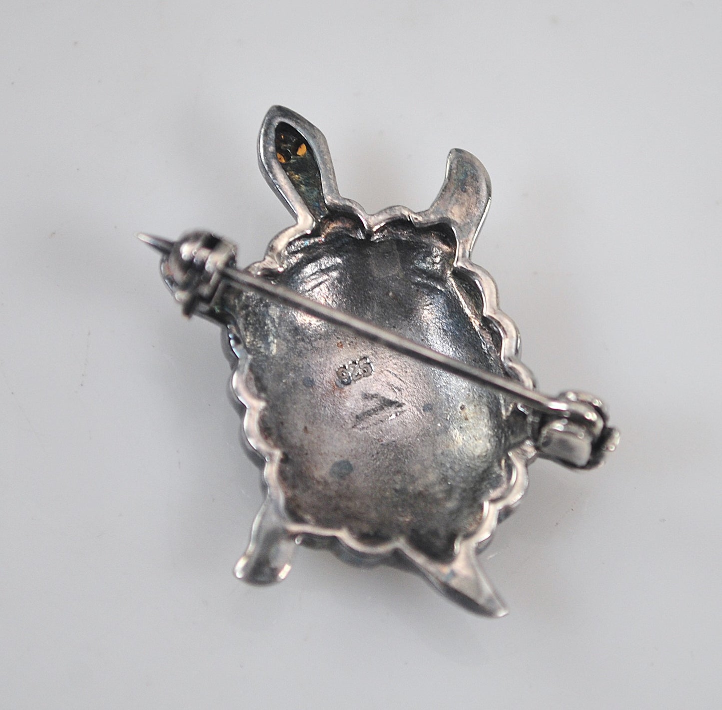 Sterling Silver Marcasite Turtle Brooch