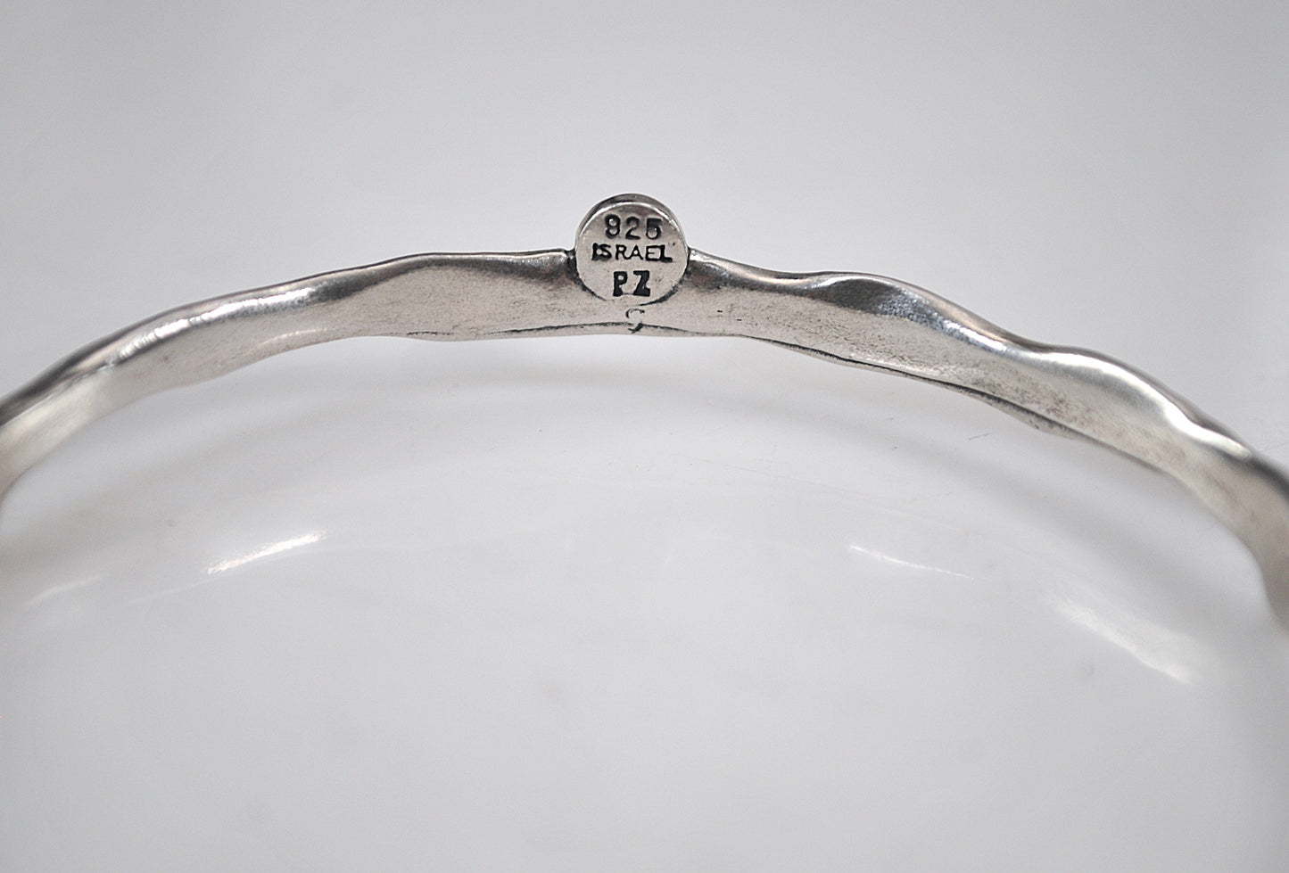 PZ 925 Sterling Silver Pearl Bangle Bracelet