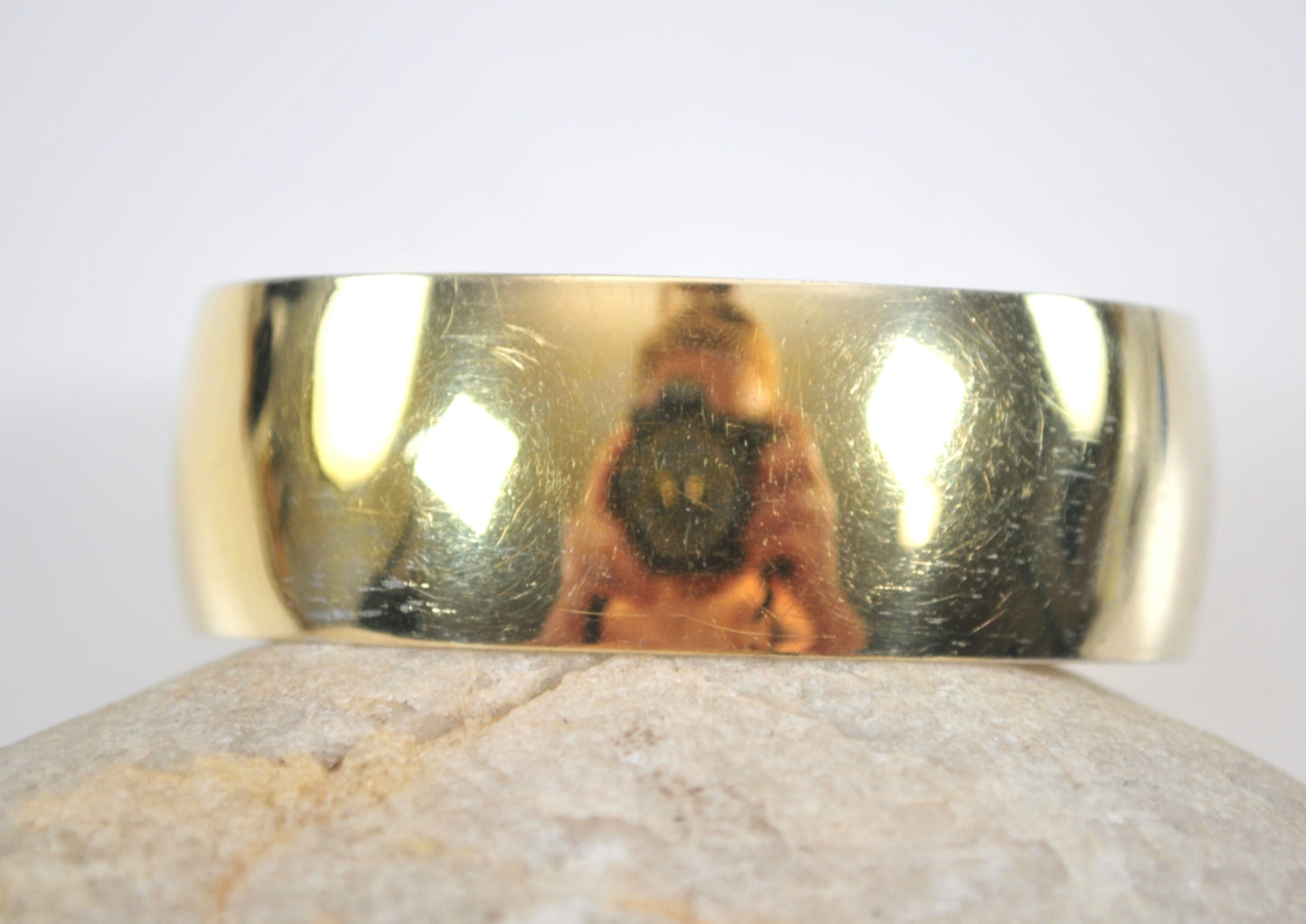 Wide Danecraft Gold over Sterling Silver Cuff Bracelet