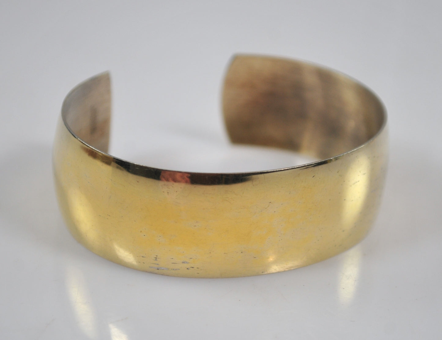Wide Danecraft Gold over Sterling Silver Cuff Bracelet