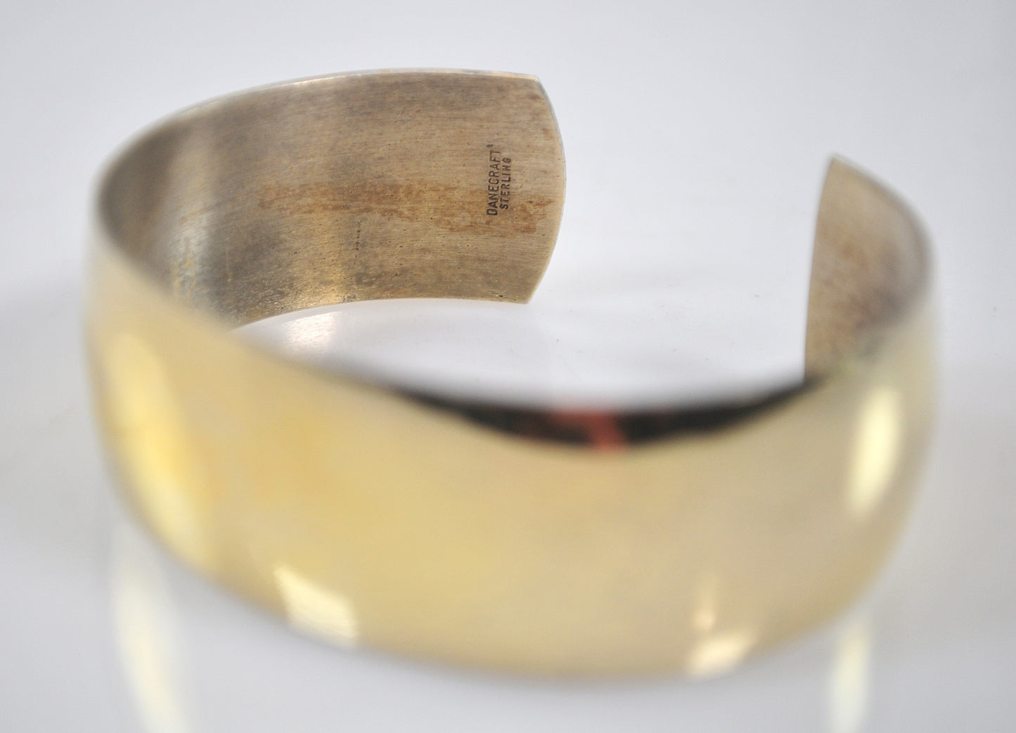 Wide Danecraft Gold over Sterling Silver Cuff Bracelet