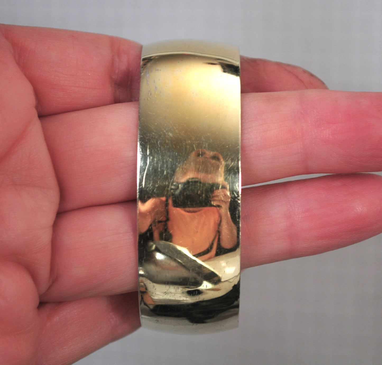 Wide Danecraft Gold over Sterling Silver Cuff Bracelet