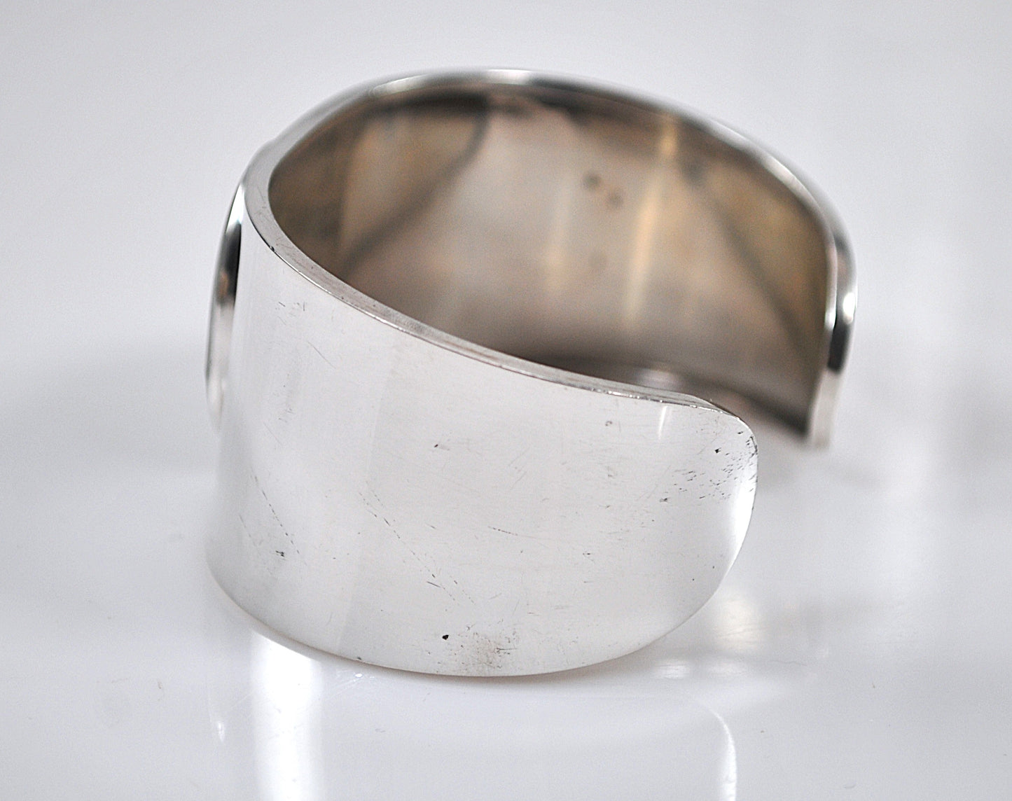 Wide 925 Mexico CII Abalone Cuff Bracelet
