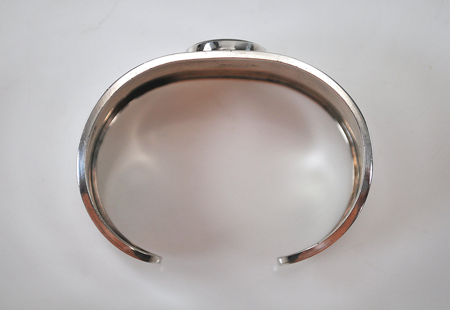 Wide 925 Mexico CII Abalone Cuff Bracelet