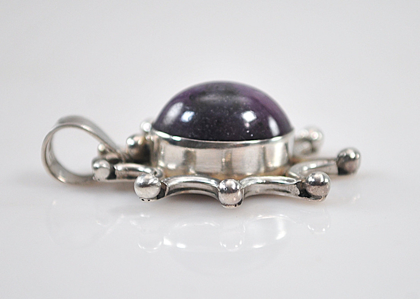 Vintage Sterling Silver Genuine Star Sapphire Pendant