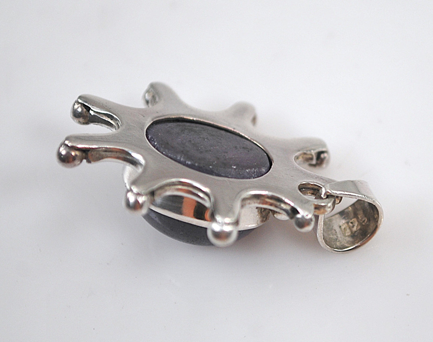 Vintage Sterling Silver Genuine Star Sapphire Pendant