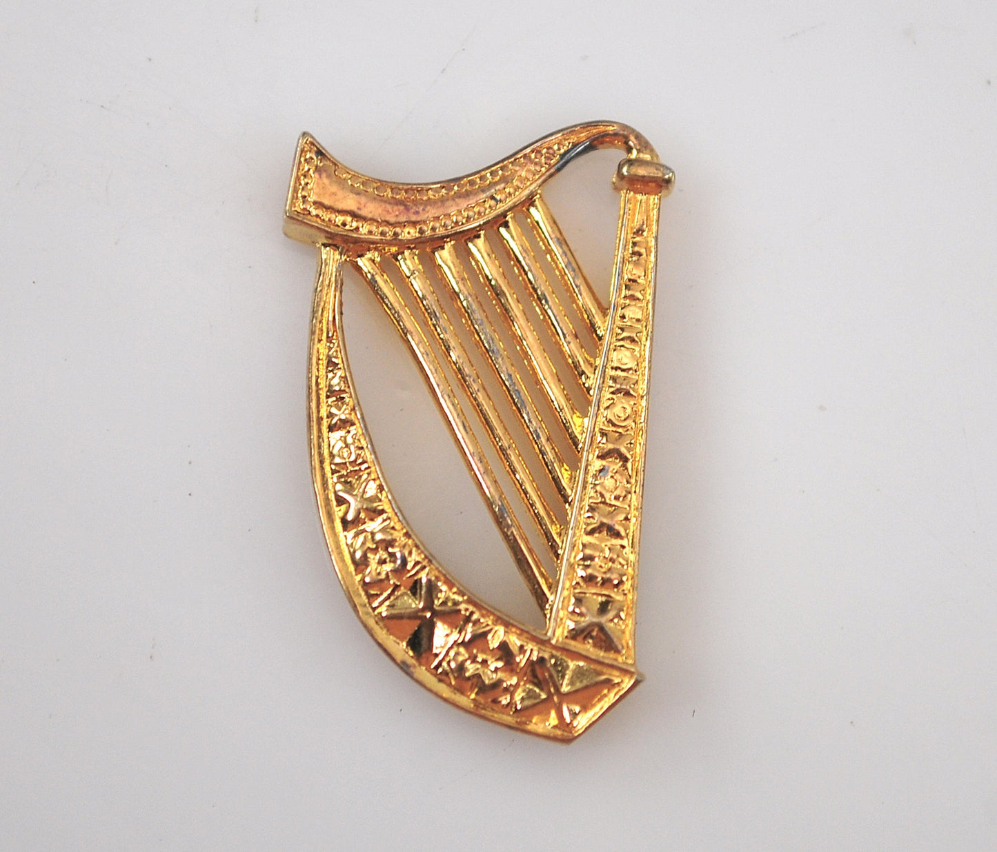 Franklin Mint 1982 Gold Over Sterling Harp Pendant