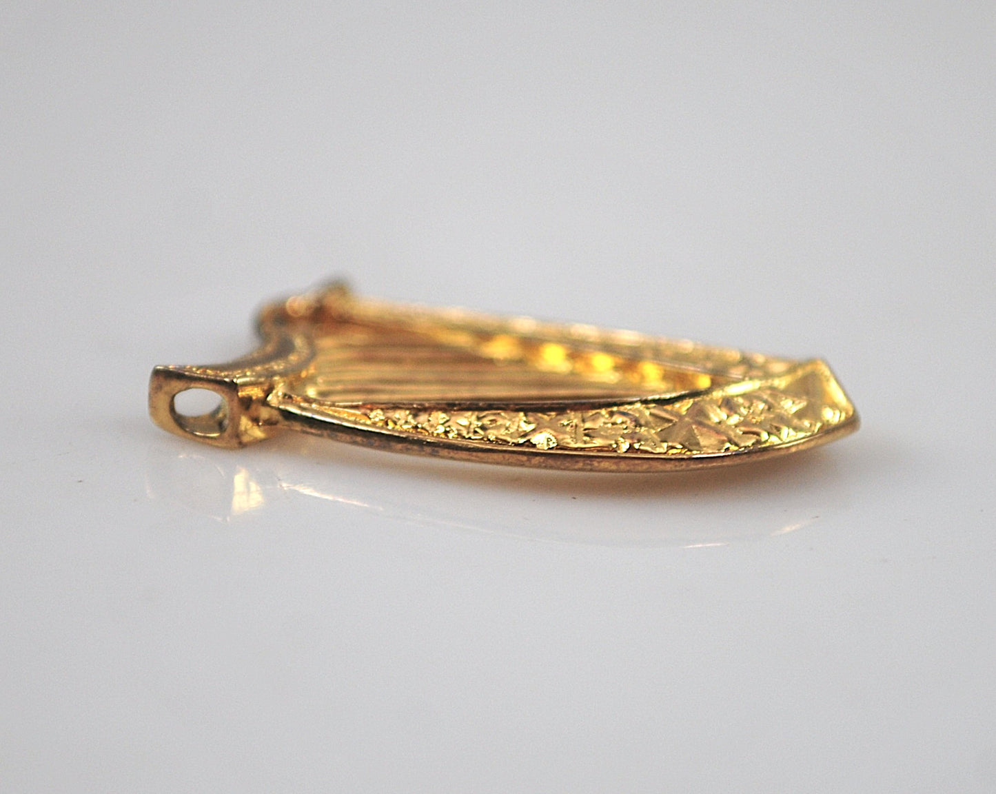 Franklin Mint 1982 Gold Over Sterling Harp Pendant