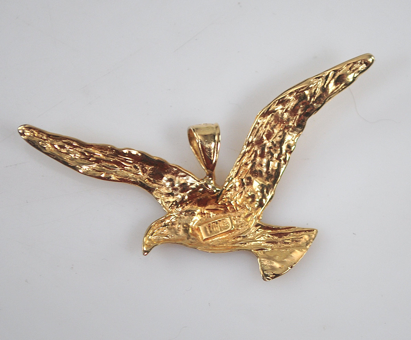 14K Gold Flying Bird Pendant
