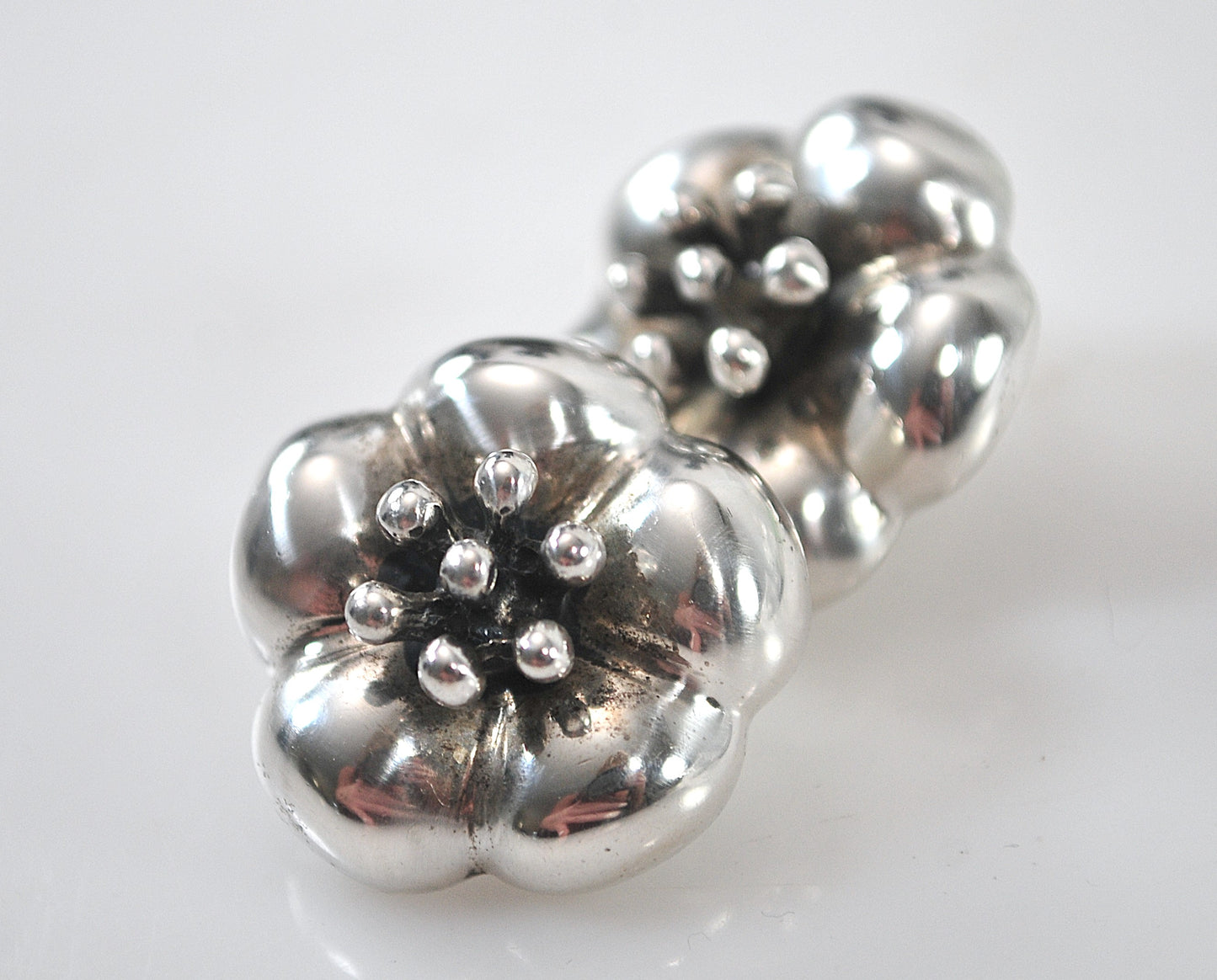 Designer Sterling Silver Flower Earring