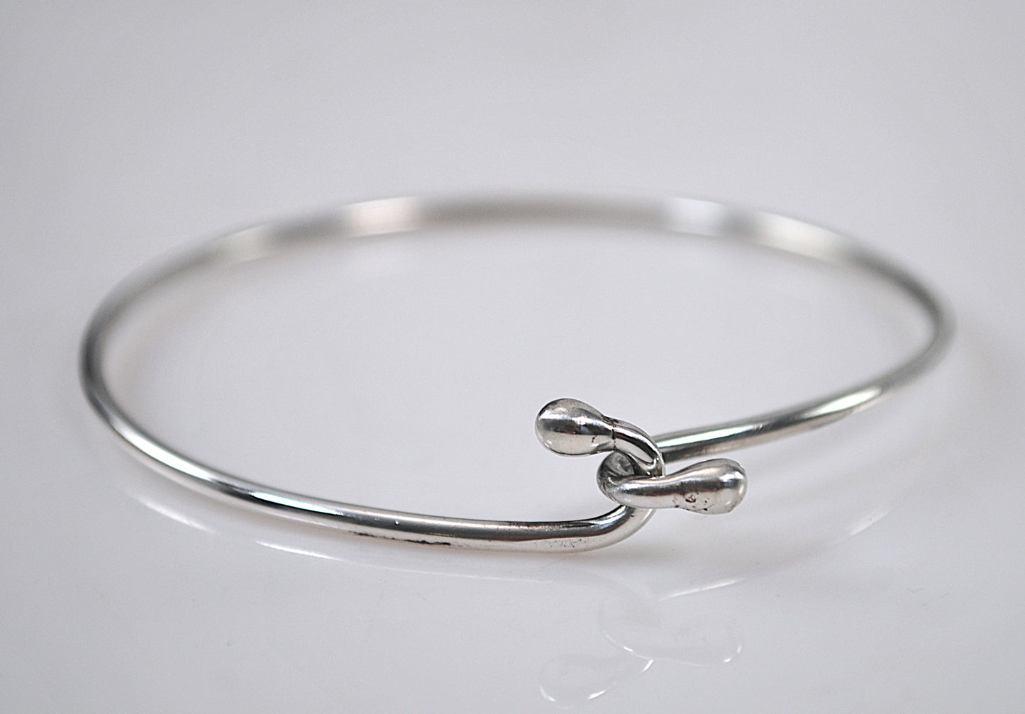 Sterling Silver Wire Ball Hook Bracelet