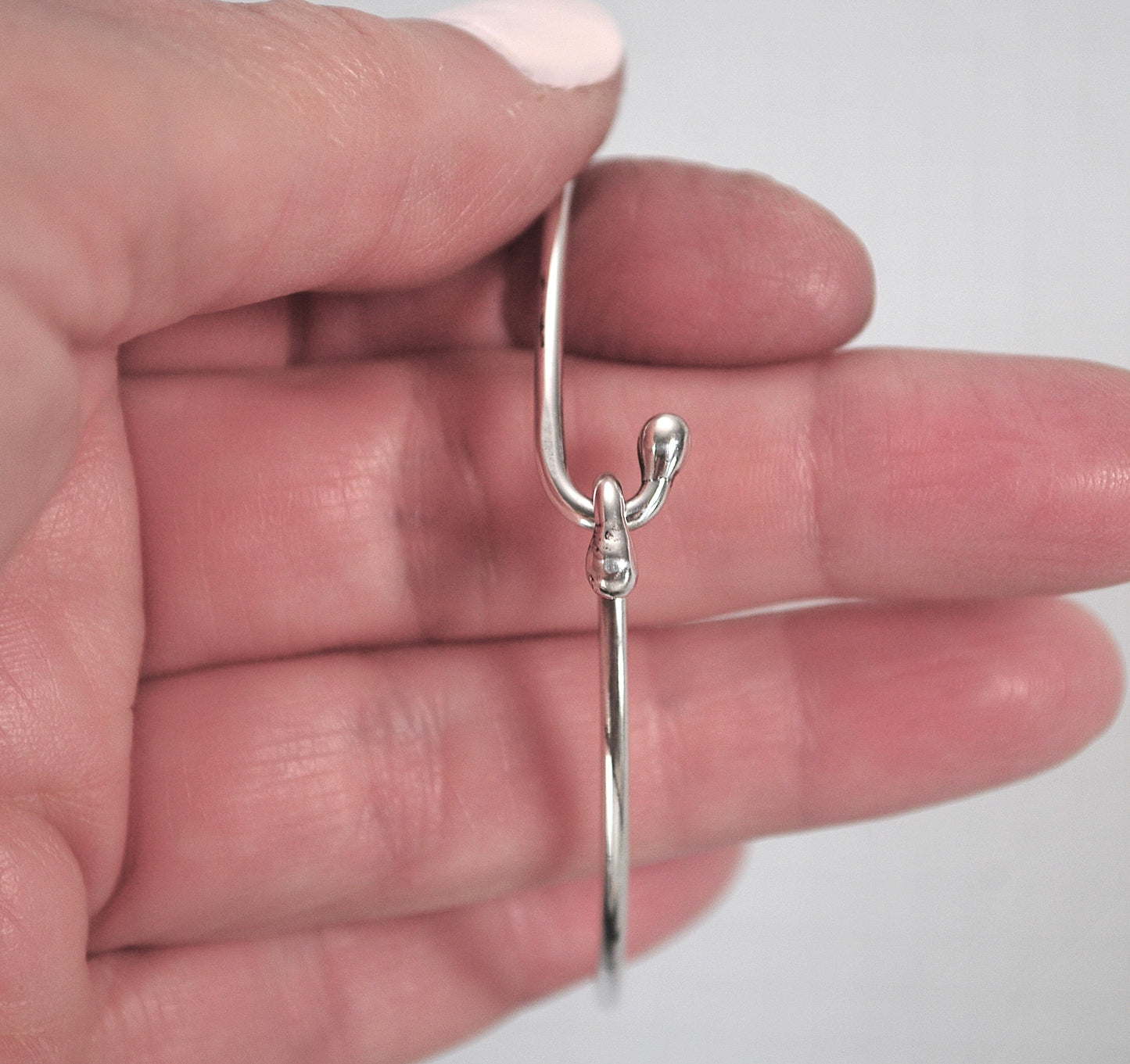 Sterling Silver Wire Ball Hook Bracelet