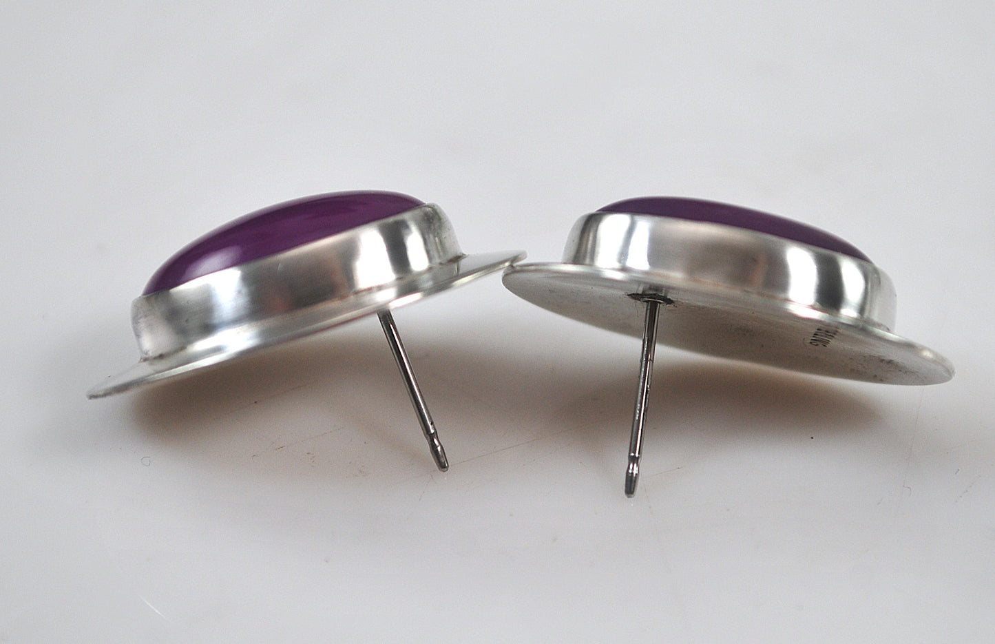 Vintage Sterling Silver Sugilite Earrings
