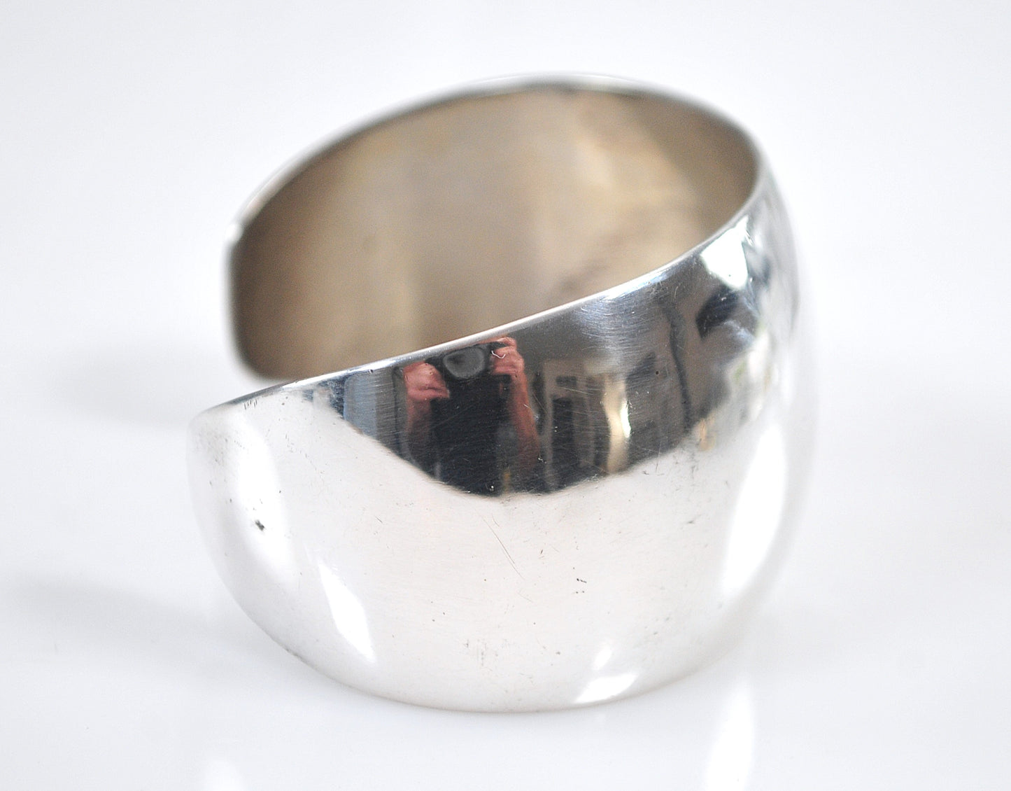 Wide Celia Sebiri Sterling Silver Cuff Bracelet