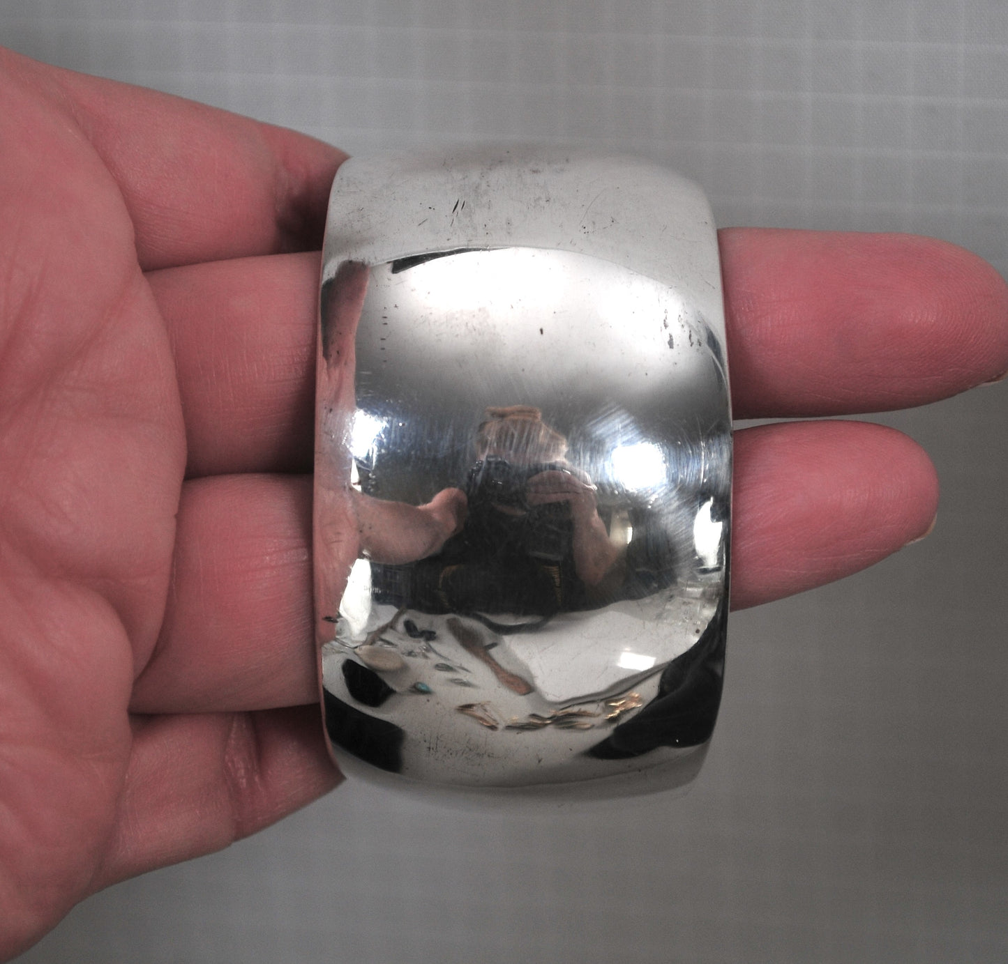 Wide Celia Sebiri Sterling Silver Cuff Bracelet