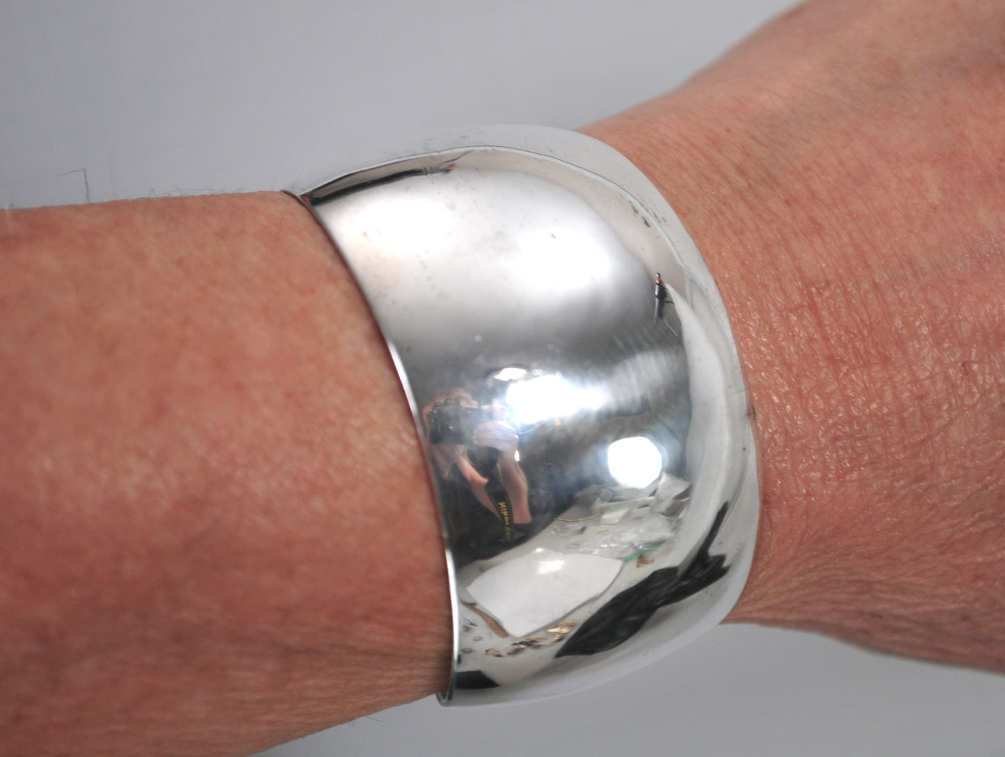 Wide Celia Sebiri Sterling Silver Cuff Bracelet