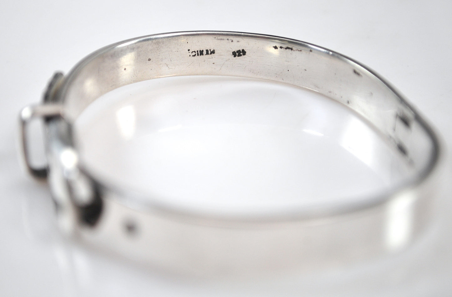 Vintage 925 Mexico Sterling Silver Buckle Bracelet