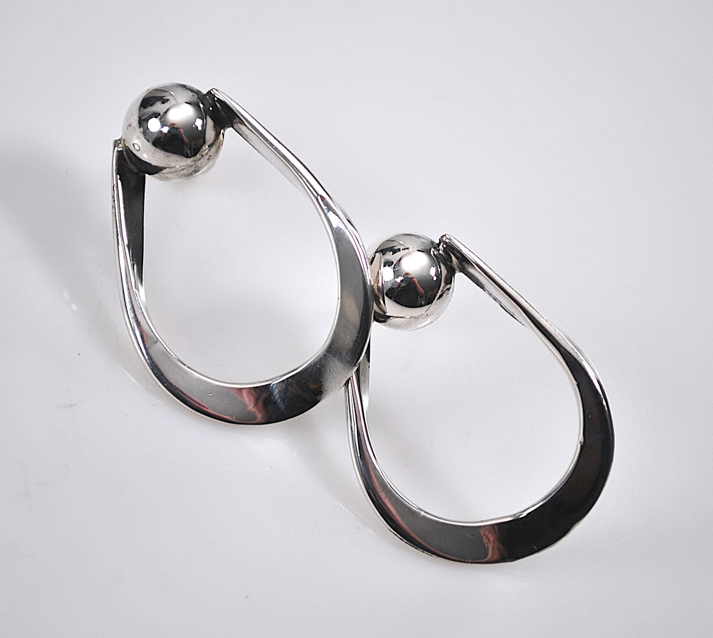 Large Taxco Sterling Silver Earrings