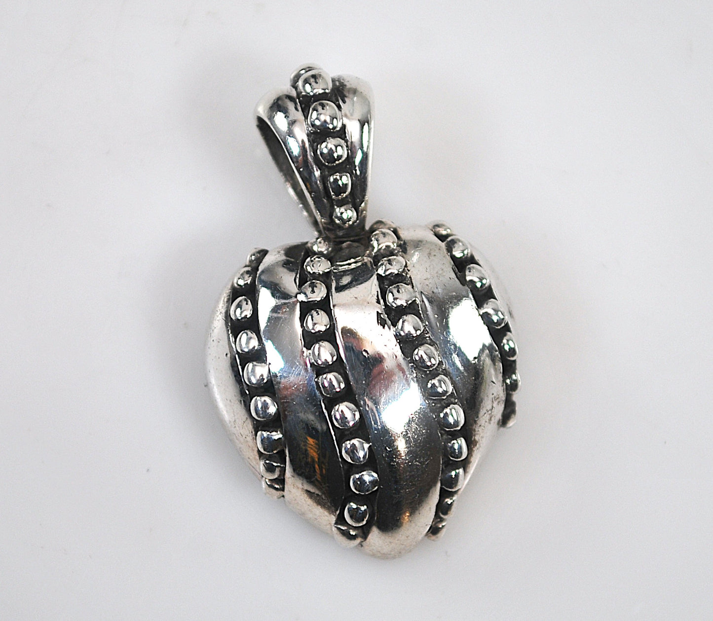 Vintage Southwestern Sterling Silver Heart Pendant