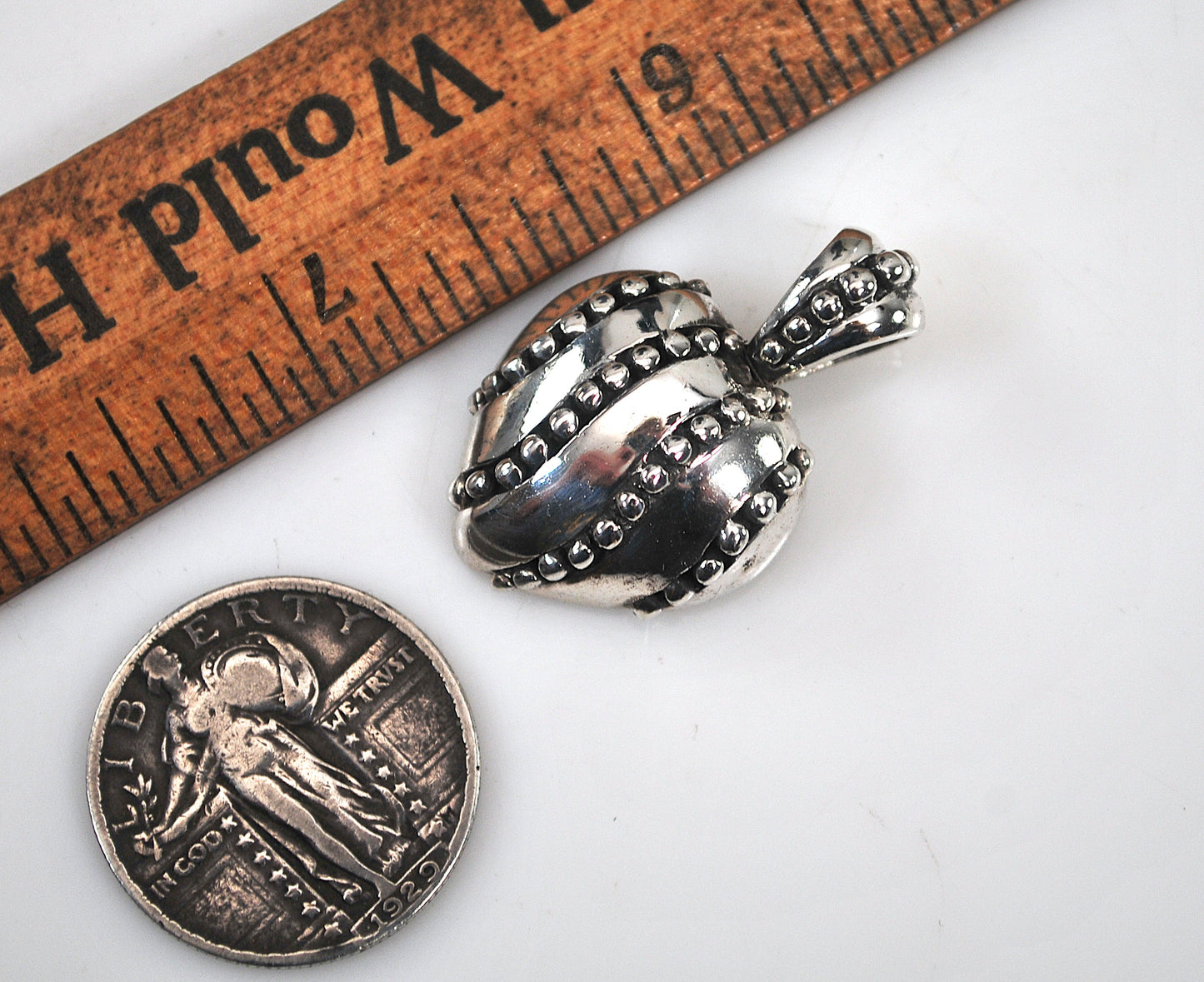 Vintage Southwestern Sterling Silver Heart Pendant
