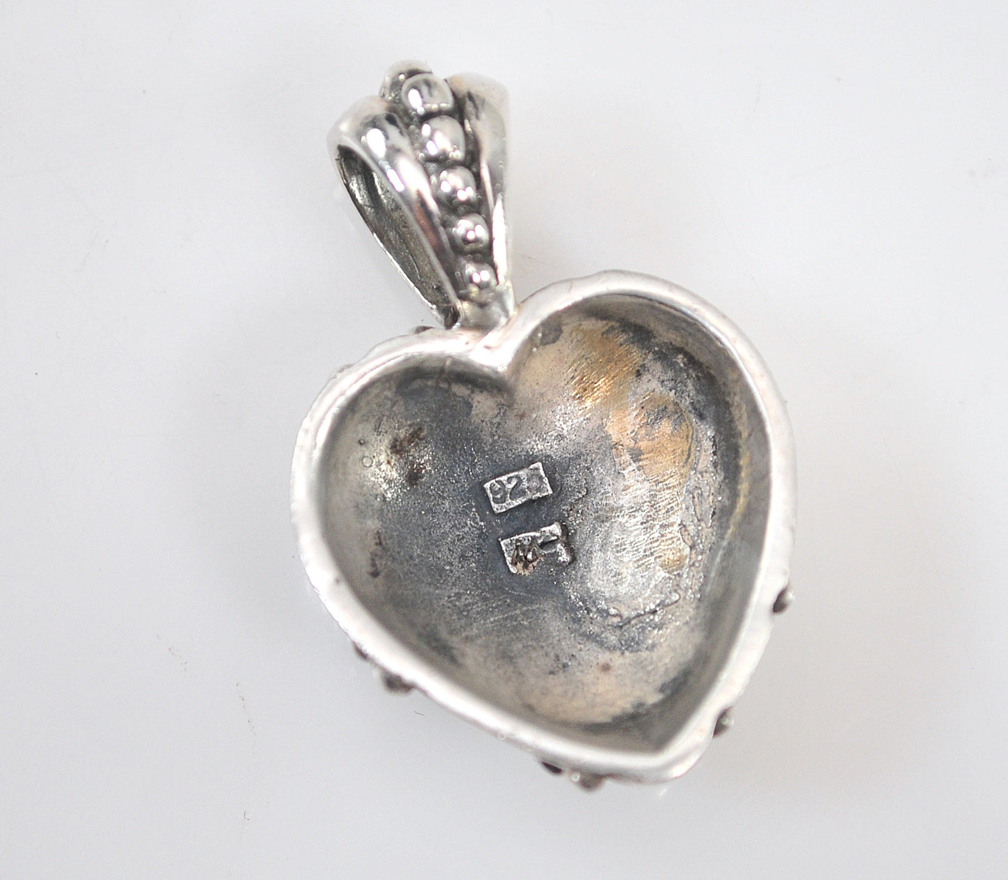 Vintage Southwestern Sterling Silver Heart Pendant