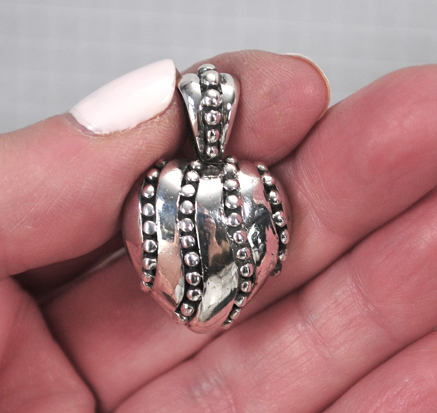 Vintage Southwestern Sterling Silver Heart Pendant