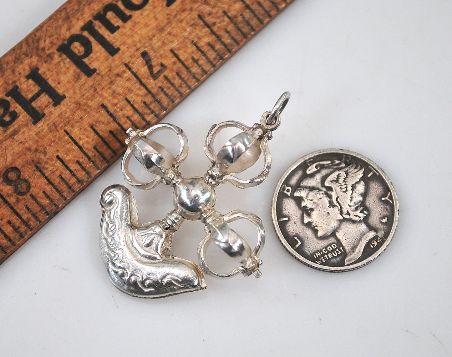 925 Vajra Kartika Pendant Tibetan Dorje