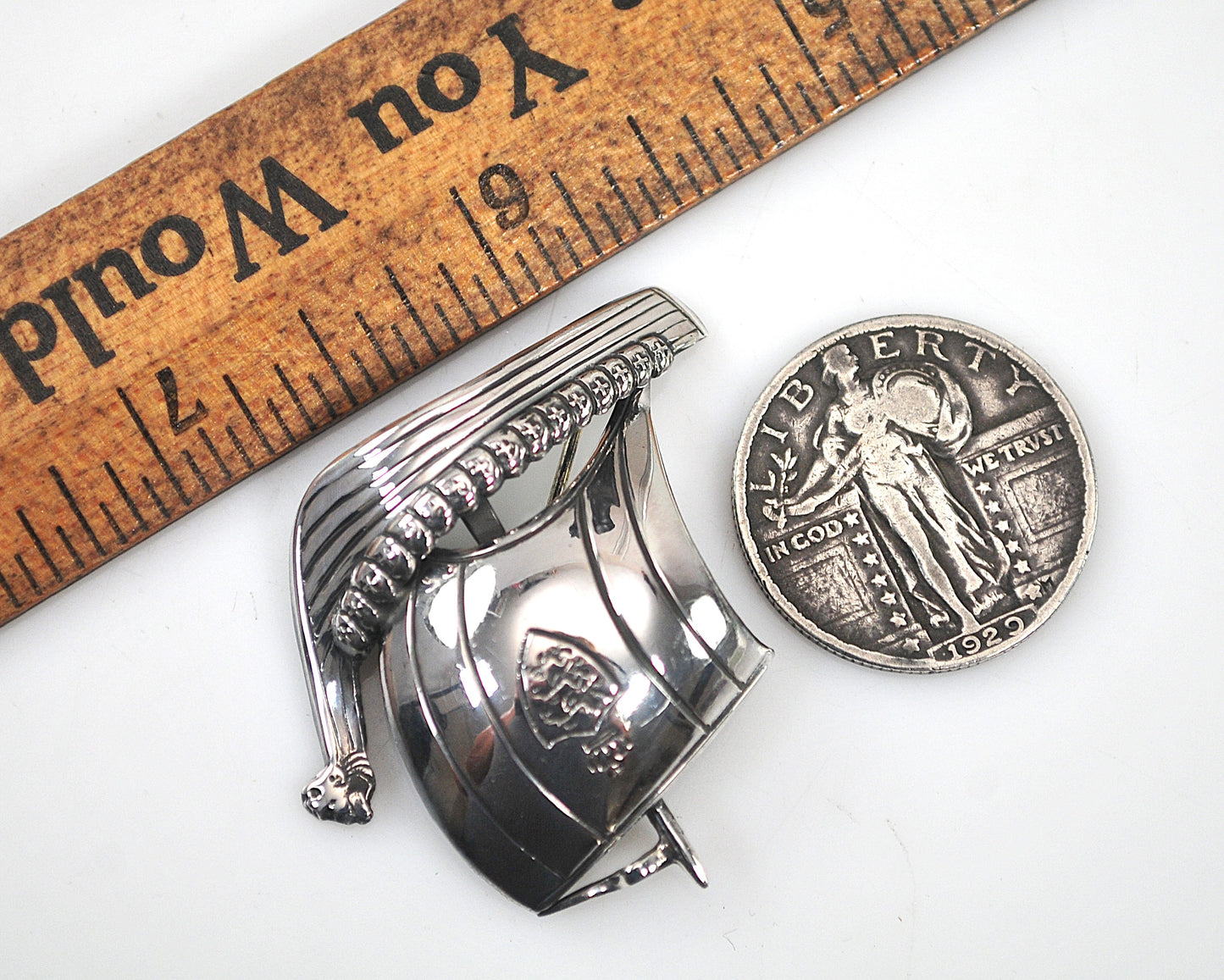 Erik Thimann Denmark 925 Sterling Viking Ship Brooch