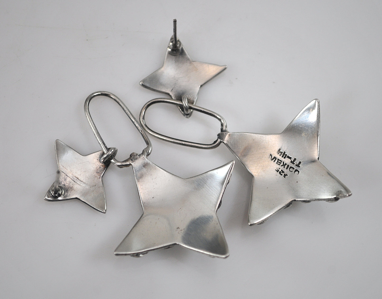 Large Taxco Sterling Silver Earrings