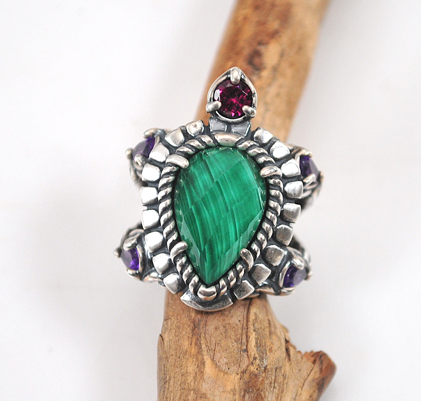 Relios Carolyn Pollack Sterling Silver Gemstone Turtle Ring