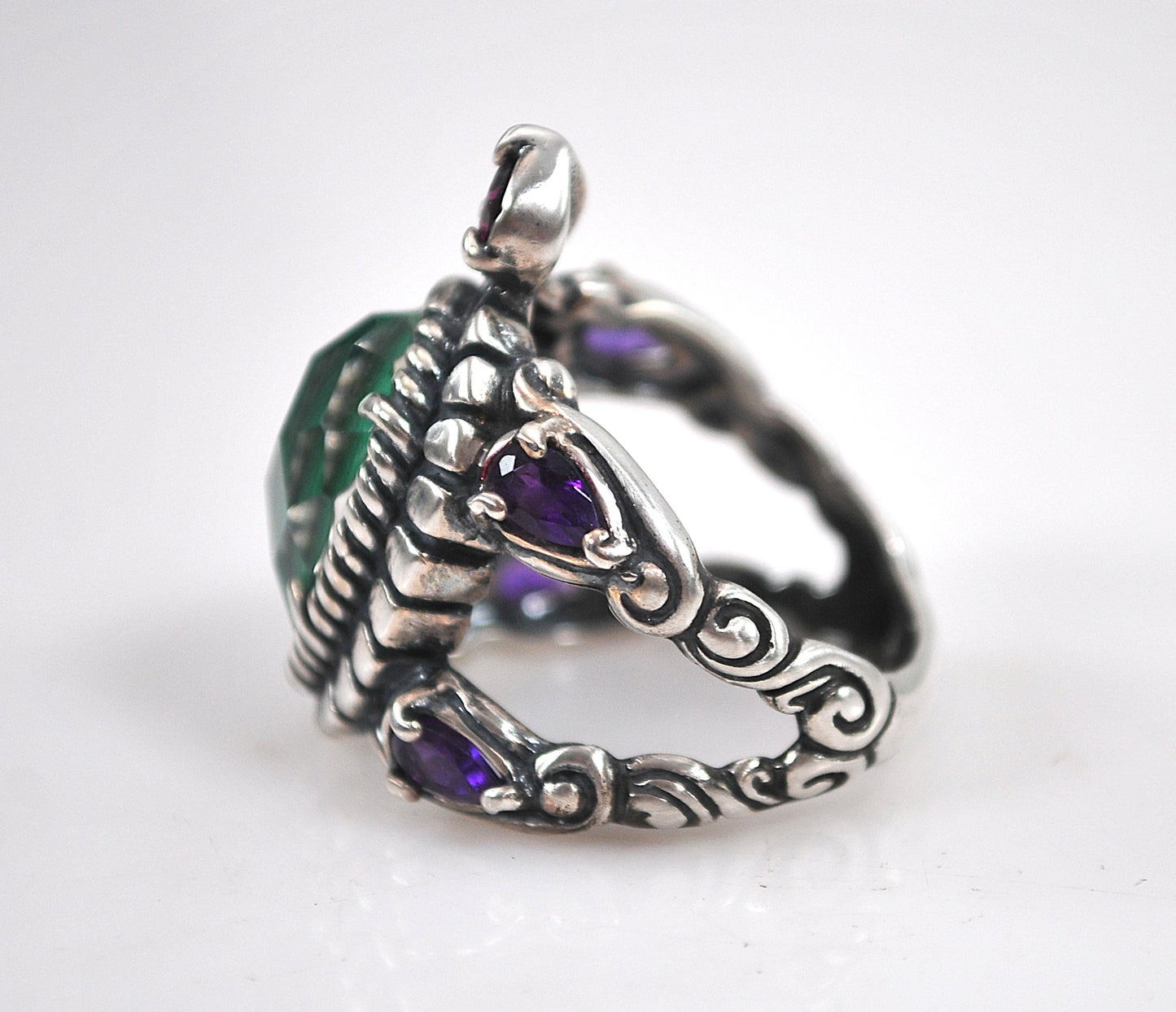 Relios Carolyn Pollack Sterling Silver Gemstone Turtle Ring