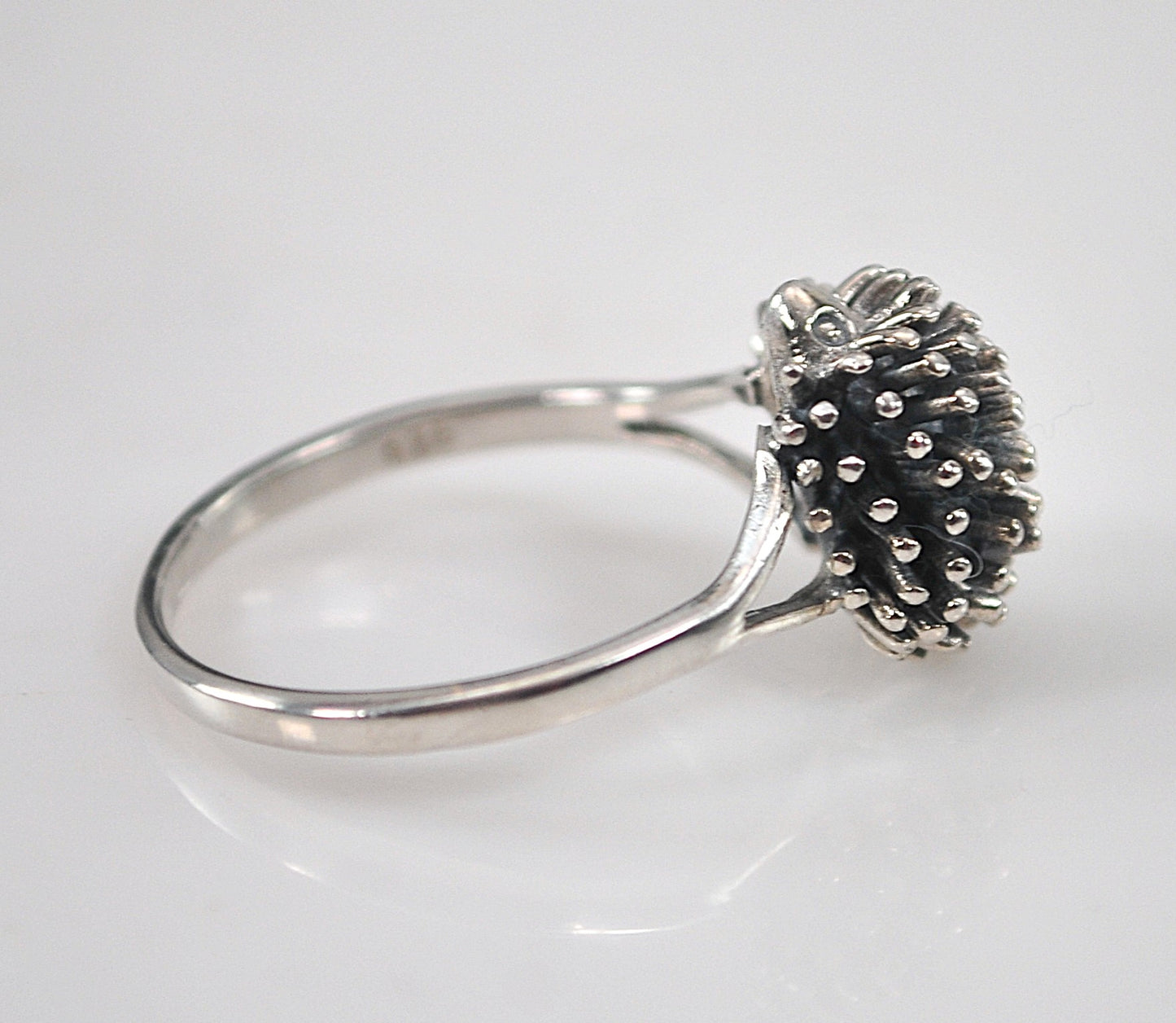 Sterling Silver Hedgehog Ring