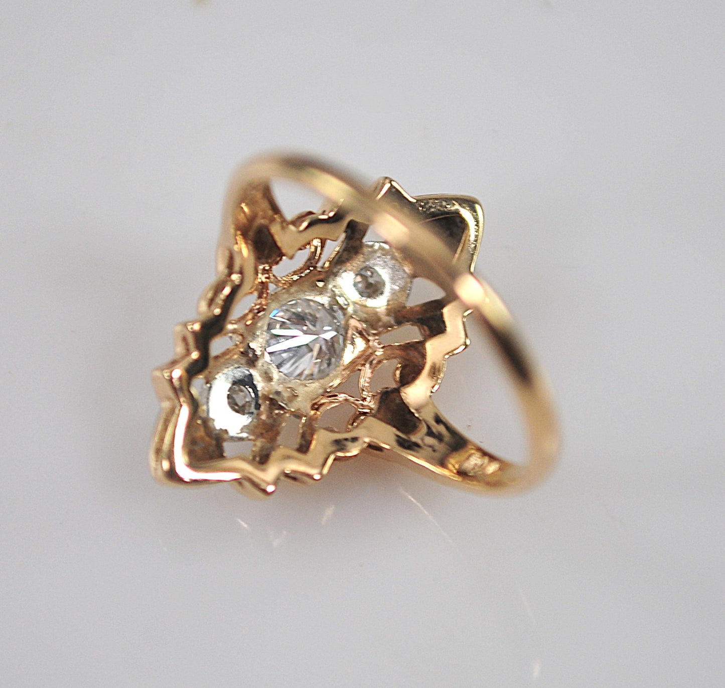 Antique 14K Gold Diamond Ring