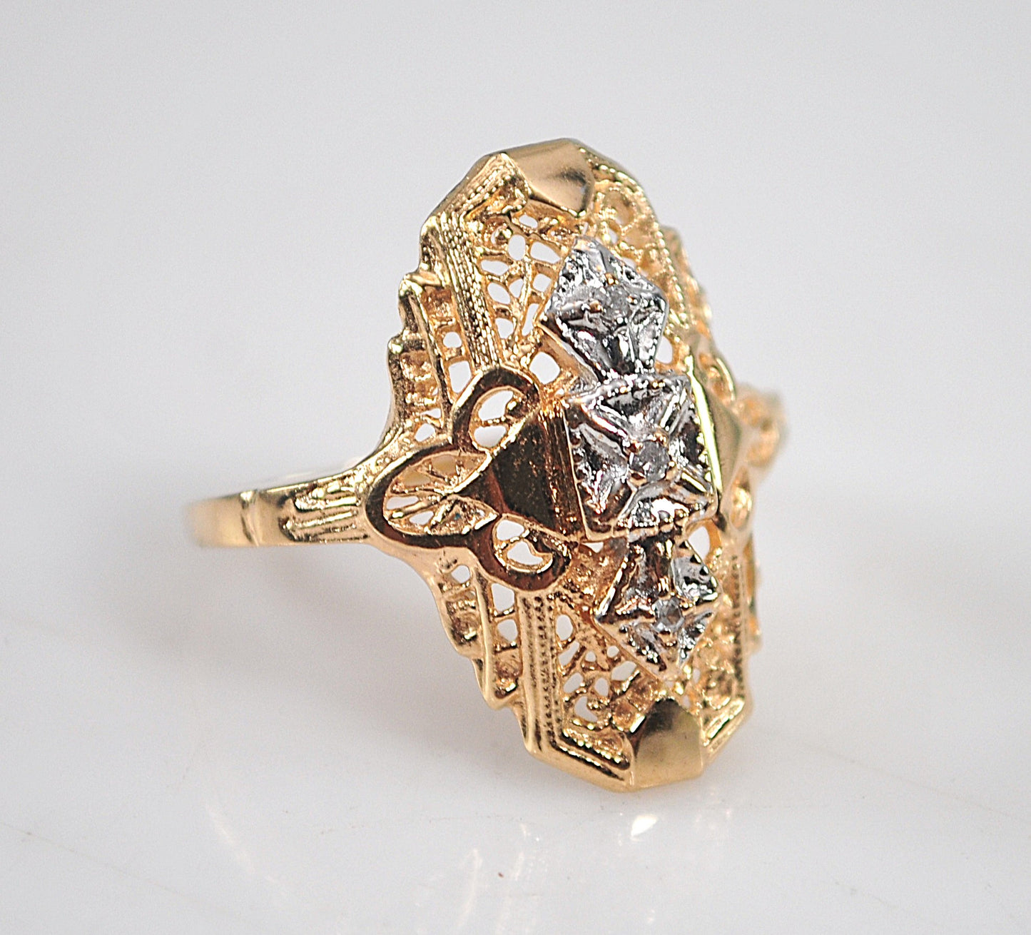10K Gold Diamond Ring