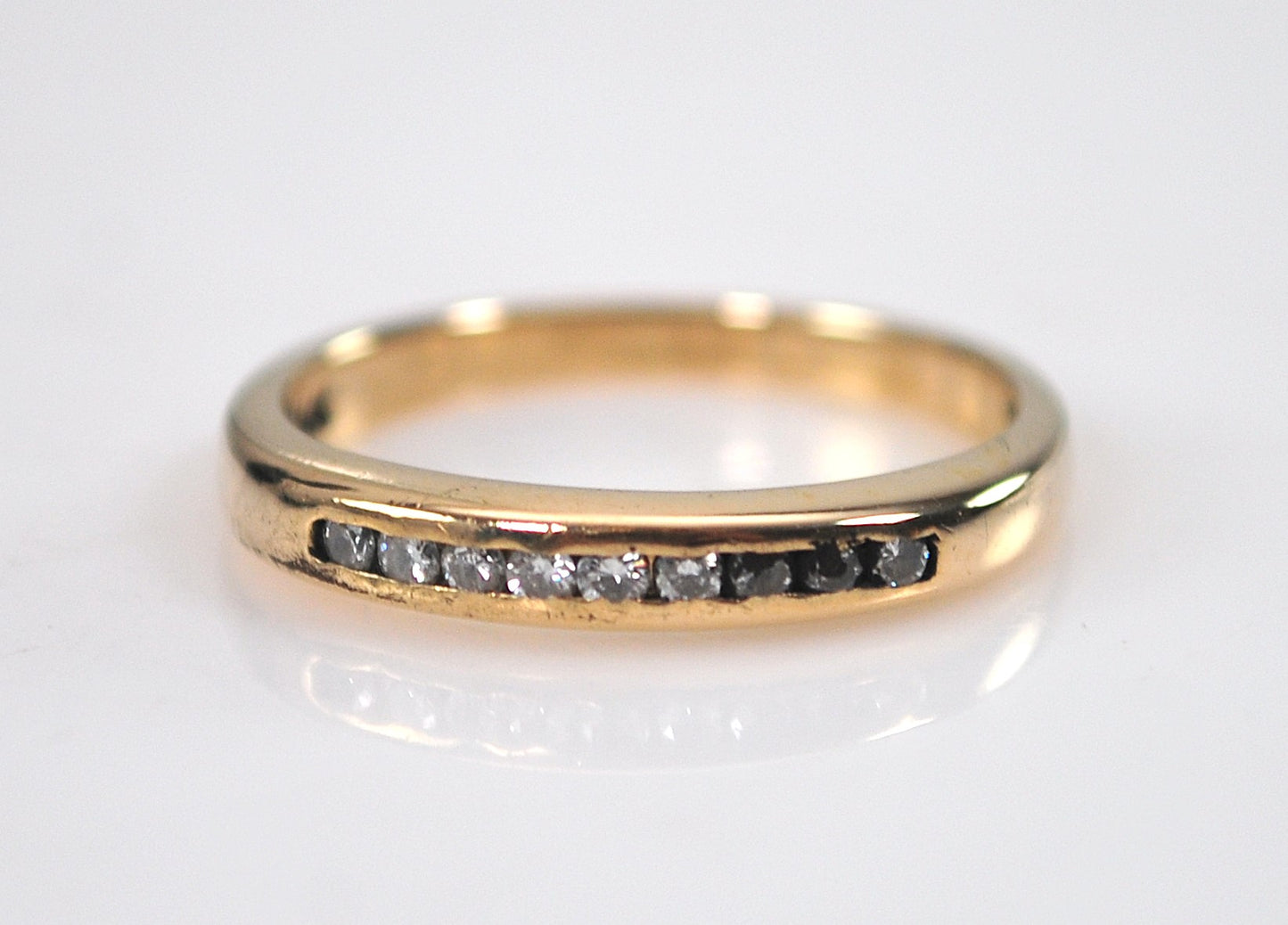 Vintage 14K Gold Diamond Band Ring