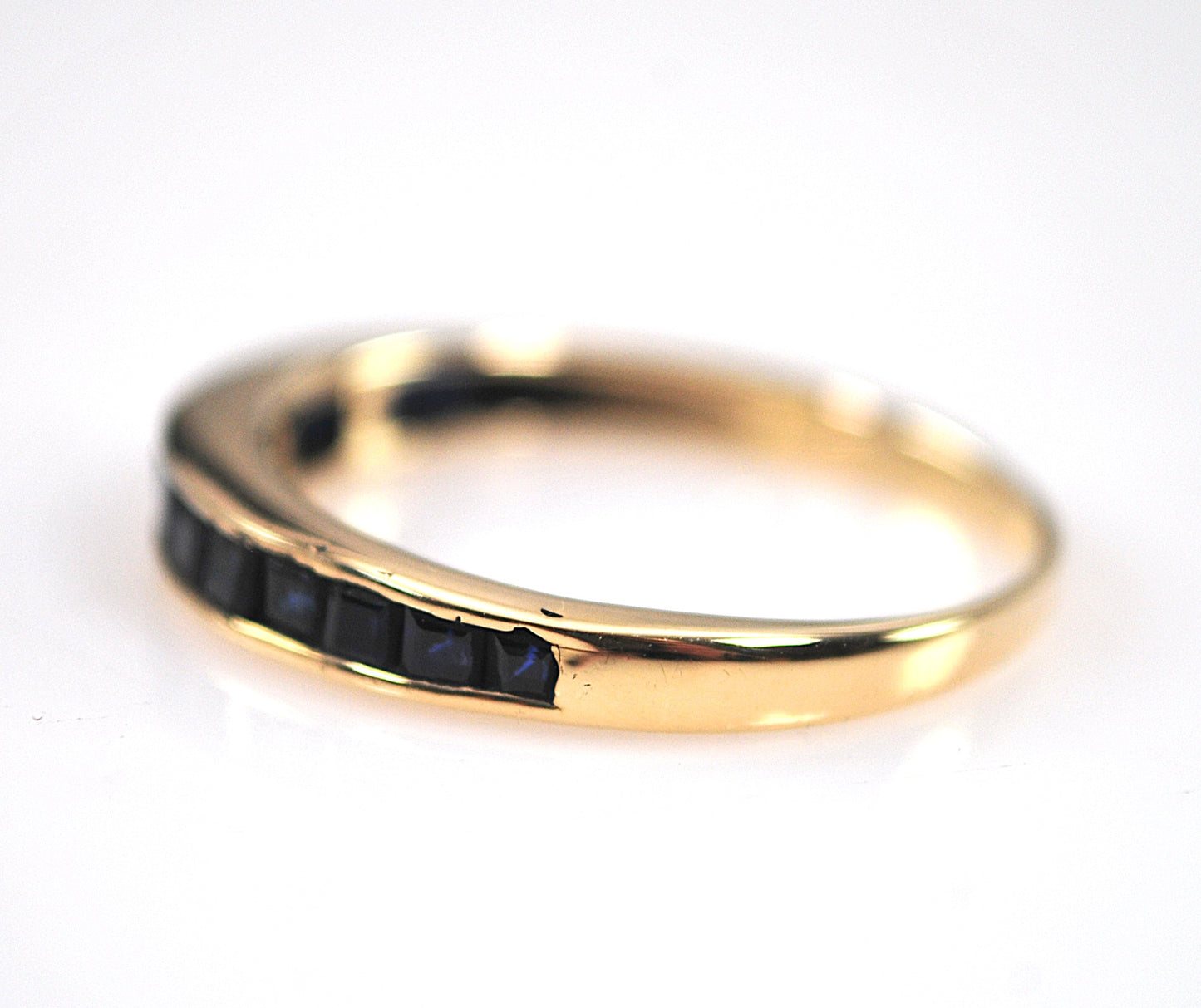 14K Gold Sapphire Band Ring