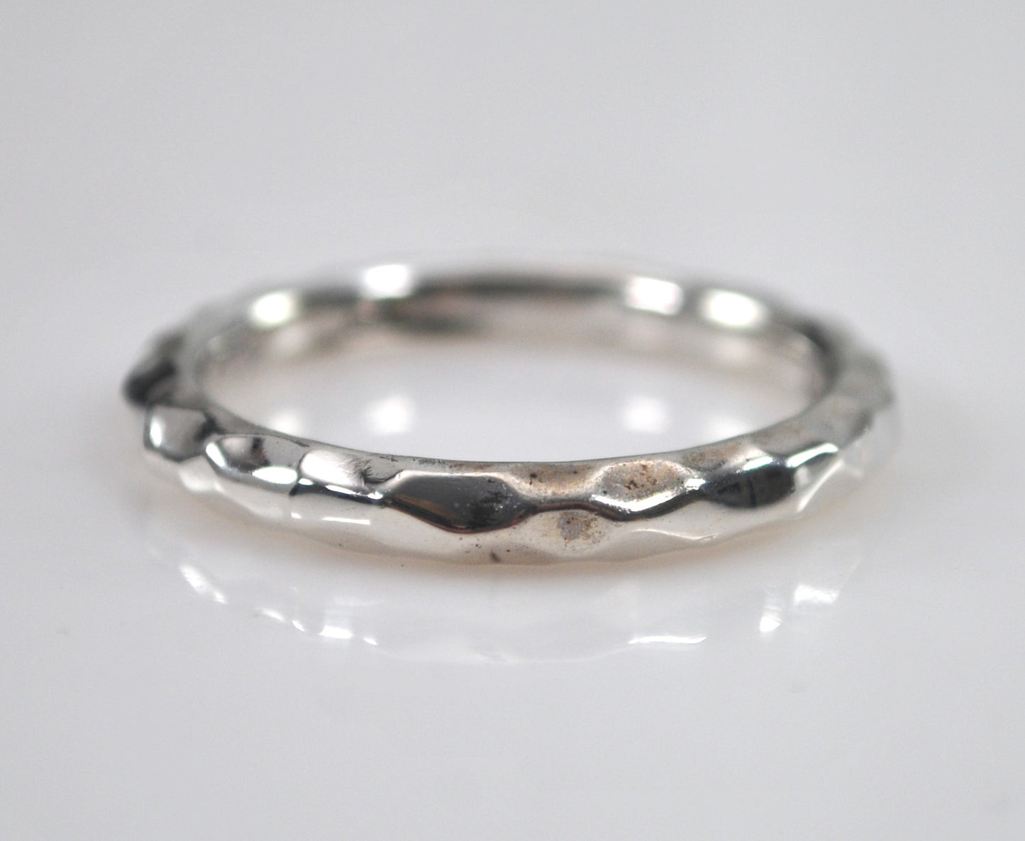 Michael Dawkins 925 Hammered Band Ring