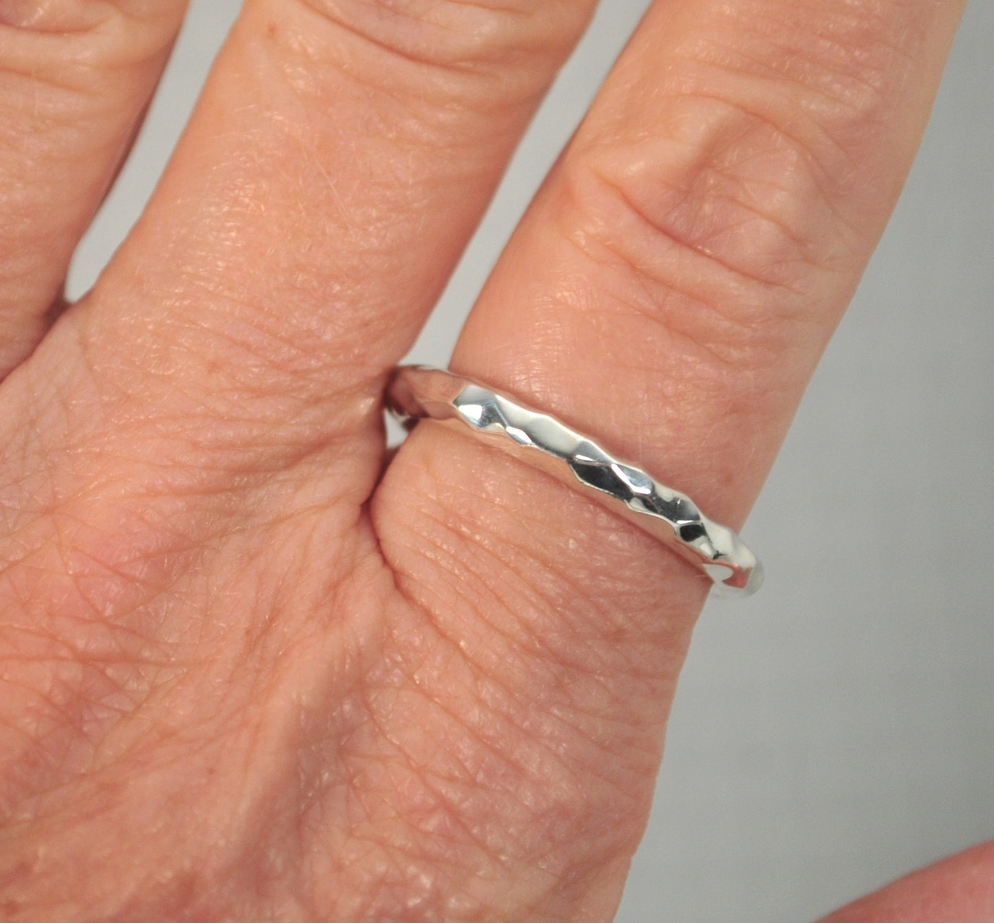 Michael Dawkins 925 Hammered Band Ring
