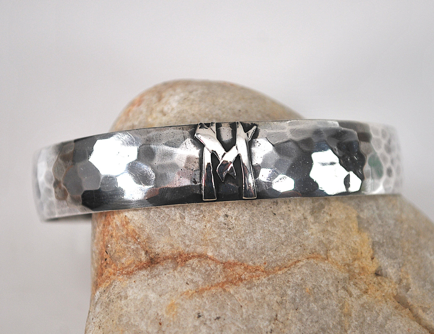 Handmade Sterling Silver Hammered Cuff Bracelet