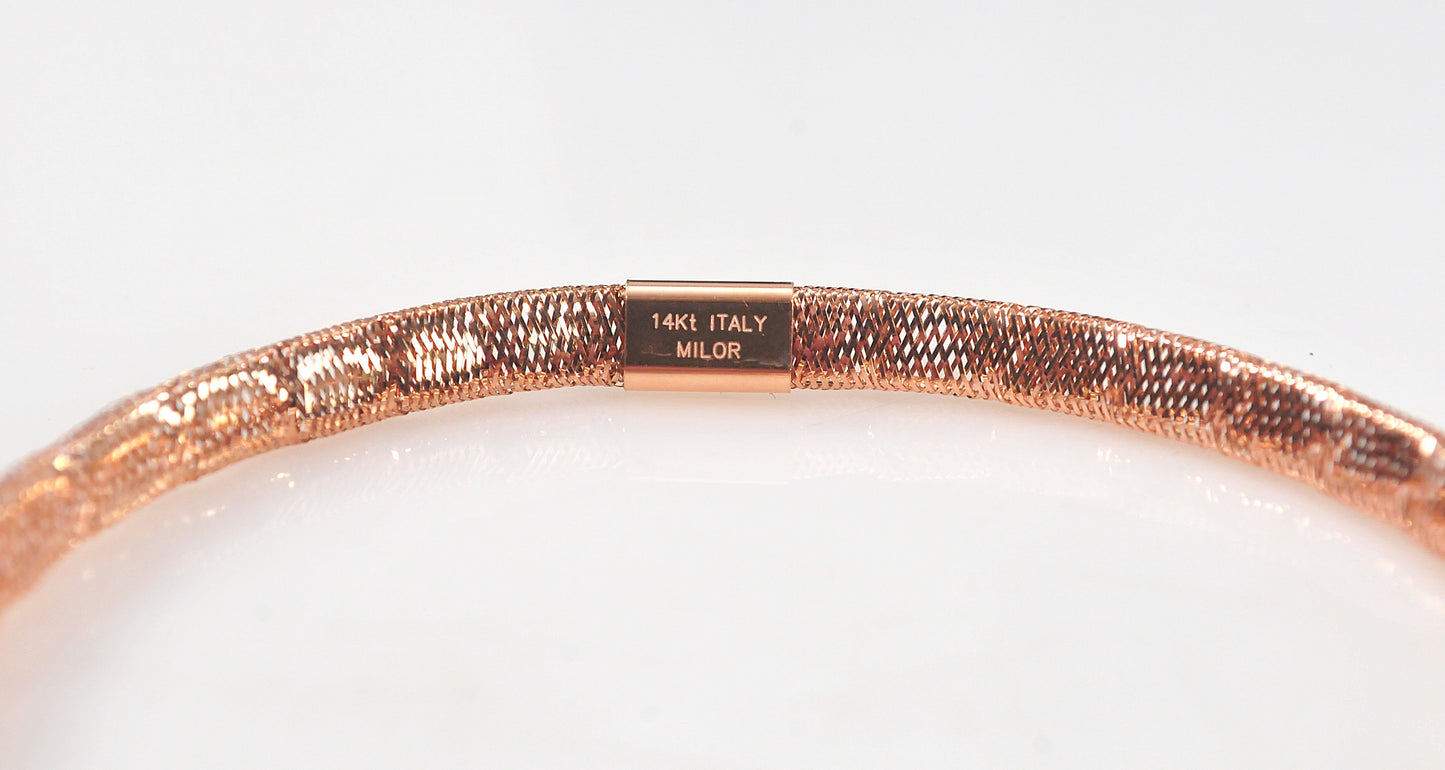 Milor 14K Gold Expandable Mesh Bracelet