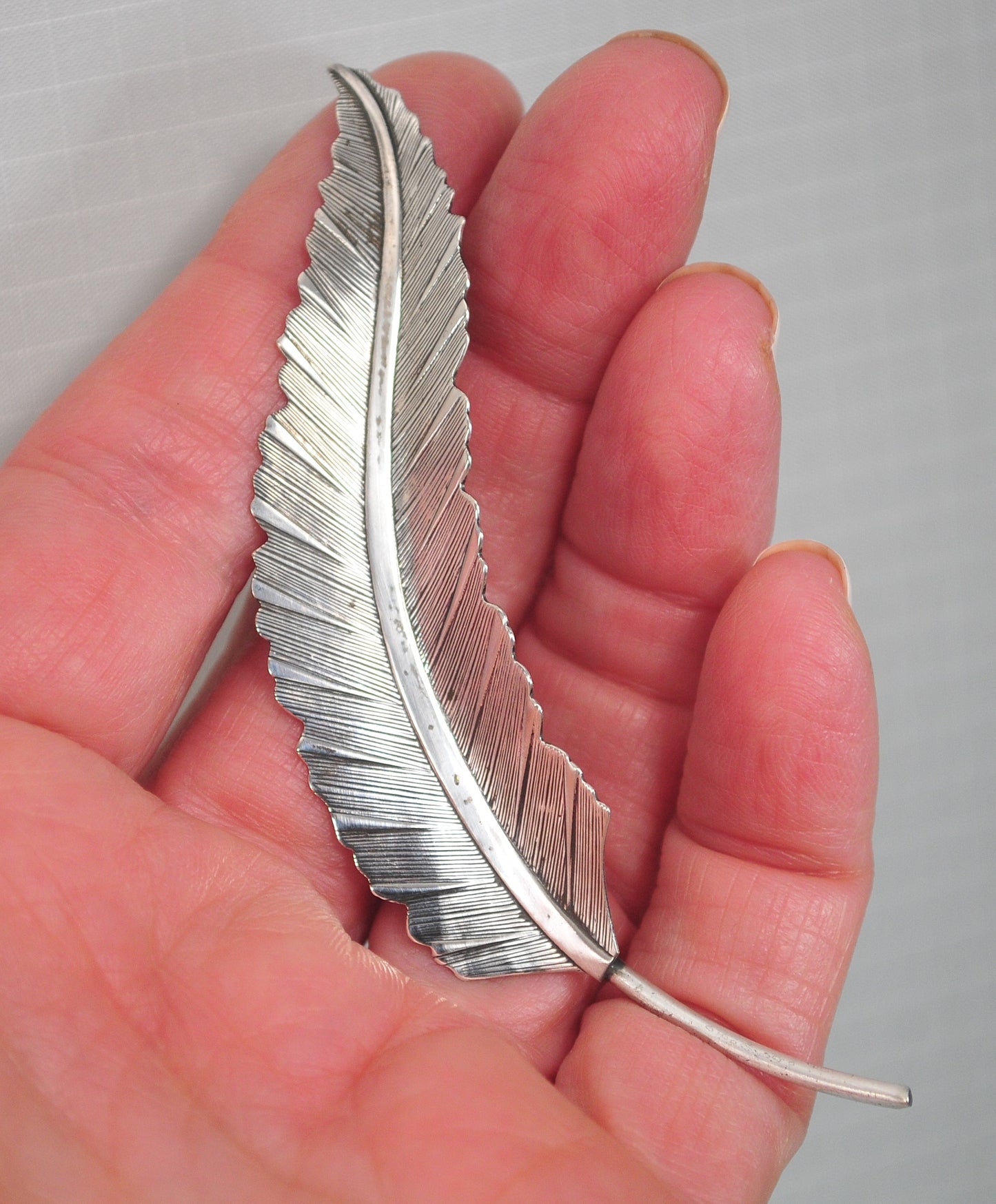 Vintage Beau Sterling Silver Leaf Brooch