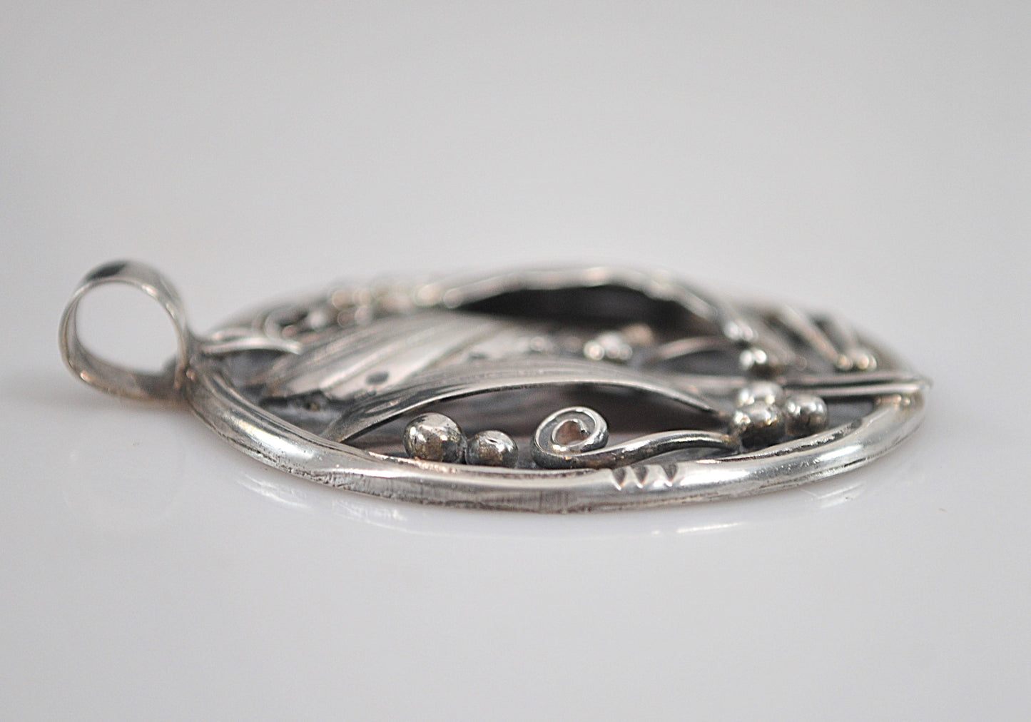 Vintage Navajo Sterling Leaf Pendant