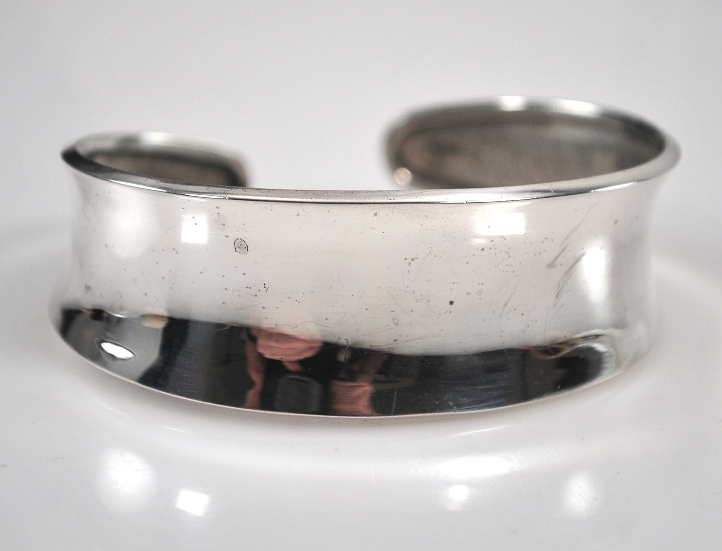 Wide 925 Mexico CII Sterling Silver Cuff Bracelet