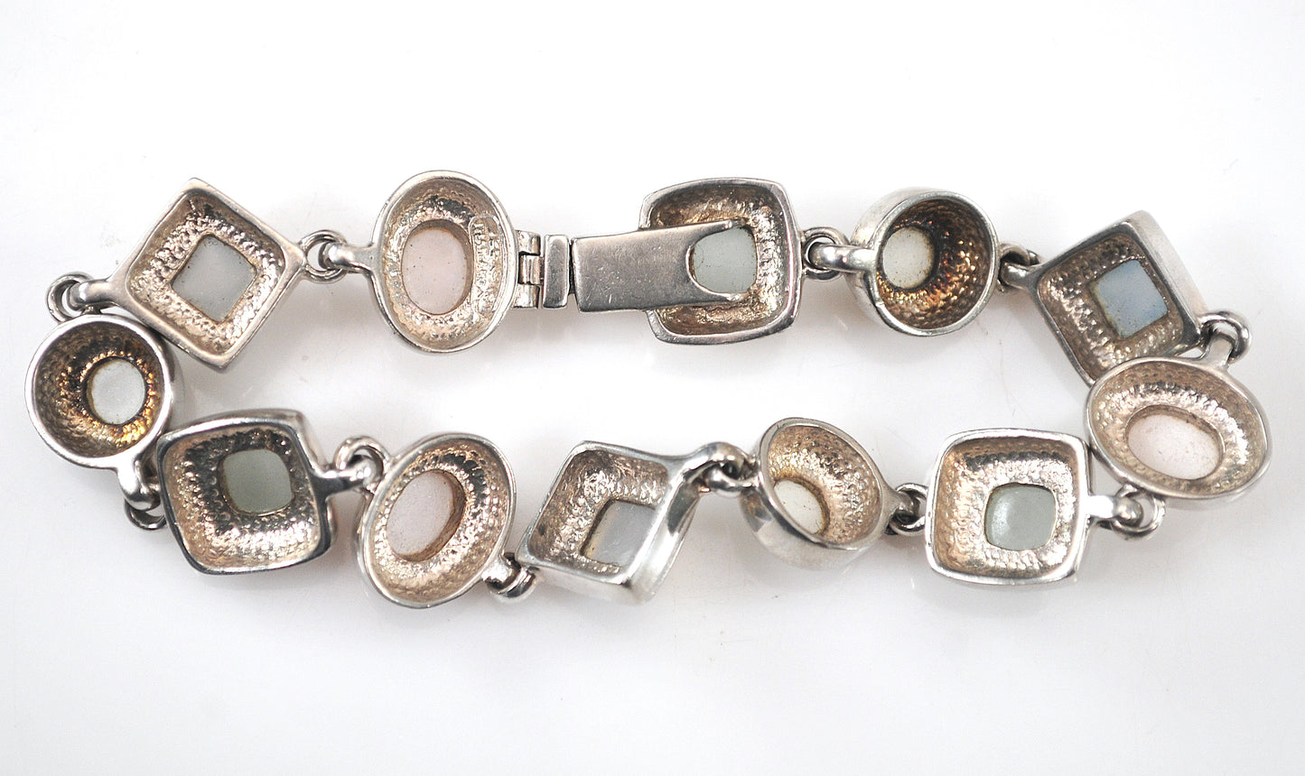 Designer 925 Sterling Silver Pastel Stone Bracelet