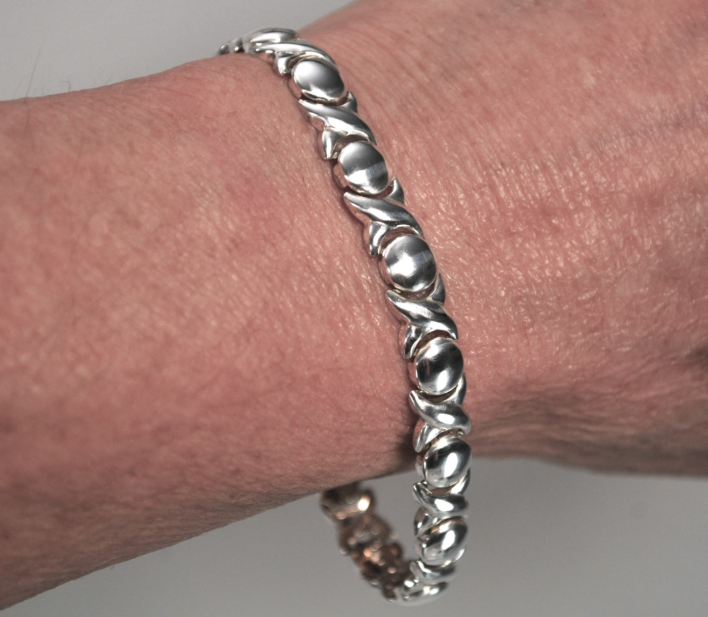Sterling Silver Hugs and Kisses Bracelet